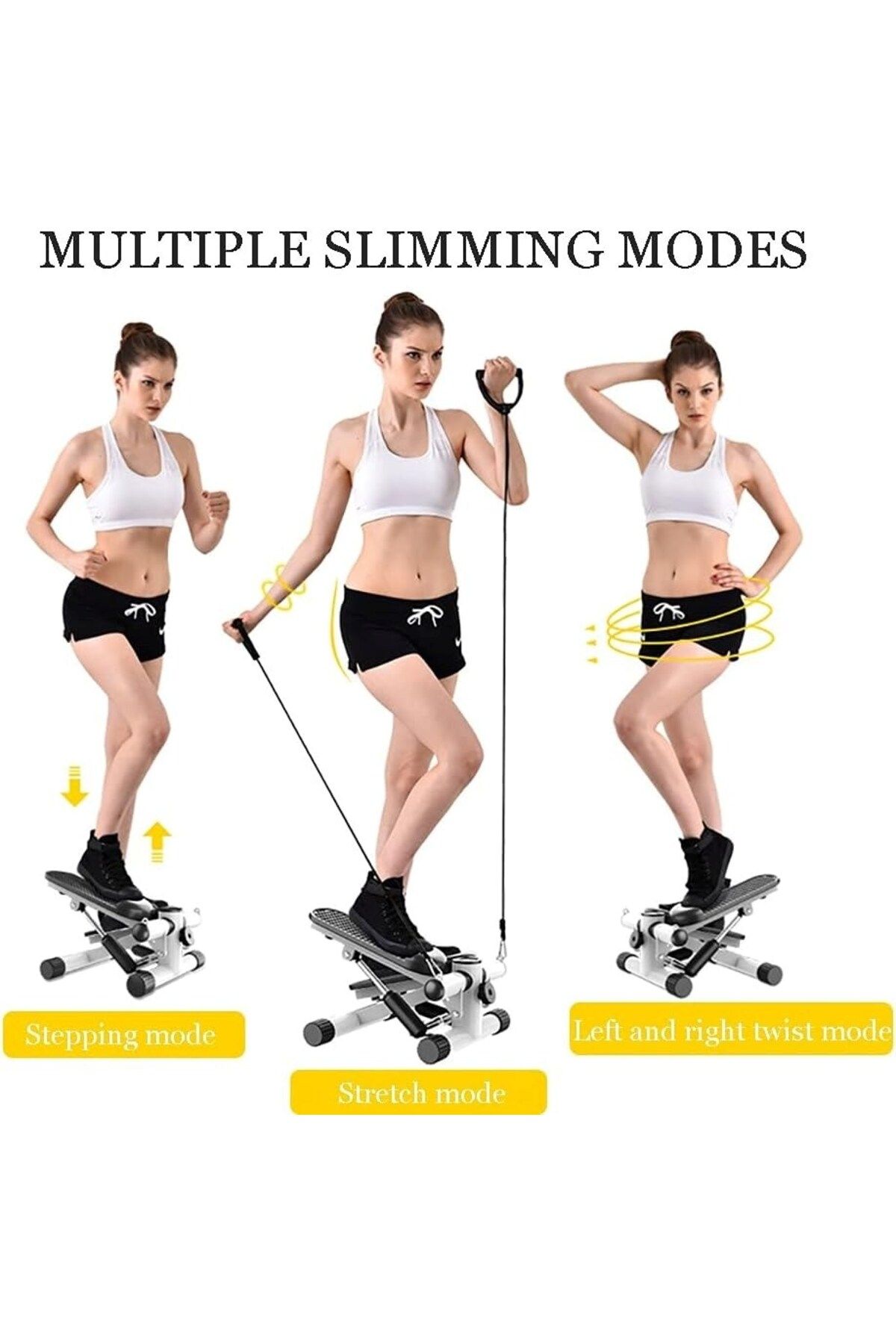 SLİPT-CKSpor Mini Stepper Fitness Twister Stepper with Resistance Elastic Exercise Tool CKS116 3