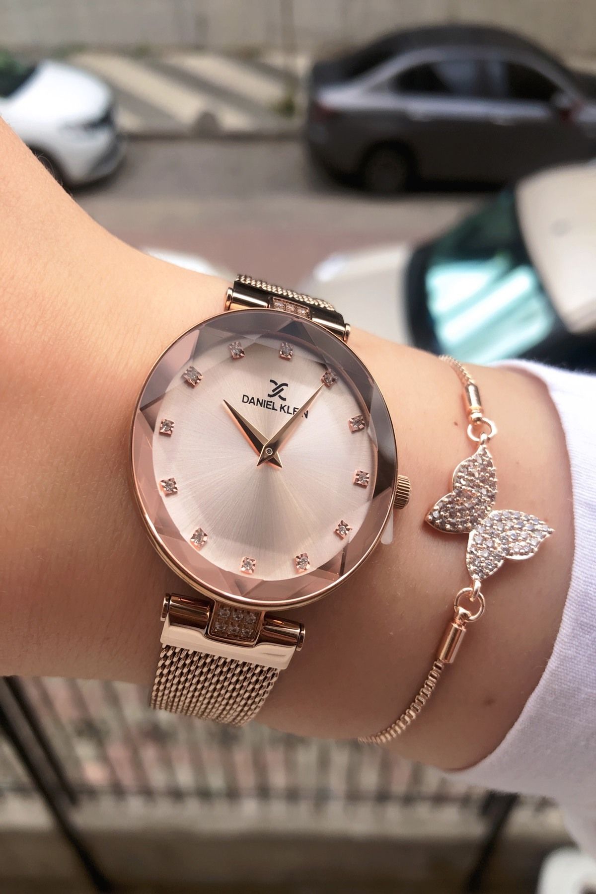 Daniel klein 2025 watches rose gold
