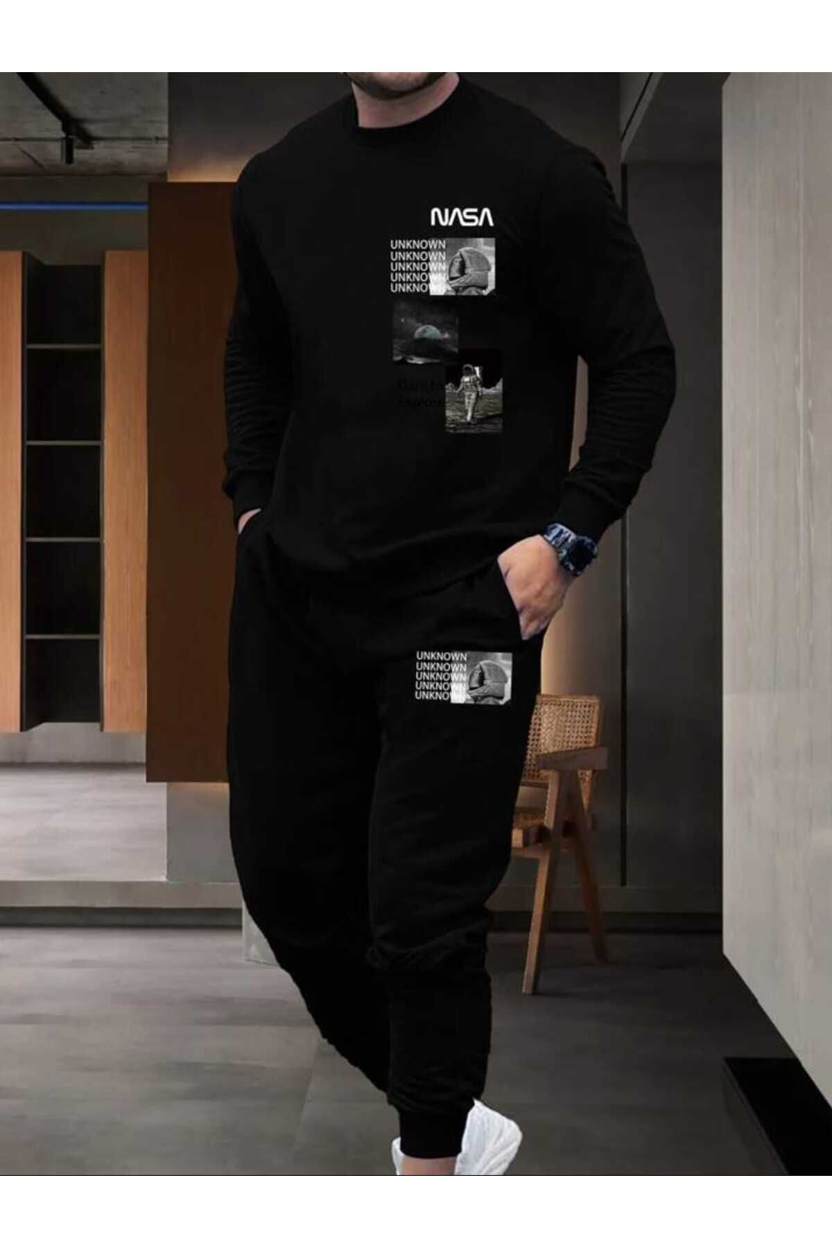 Letter nasa patched long sleeve loose fitted sports hoodie cheap