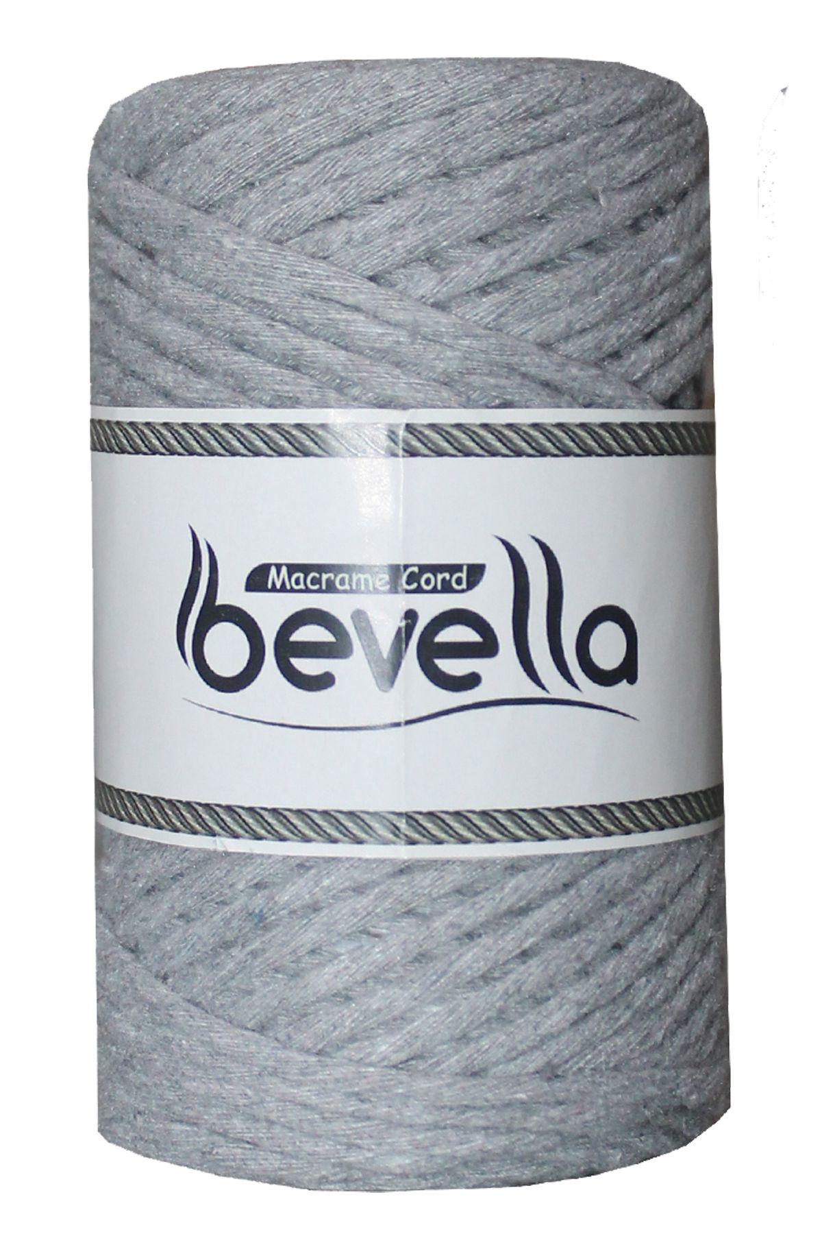 Bevella Macrame Cord-Ecru, Light Gray, Tile, Mustard Screwable 3 mm Macrame String Single Twist 5