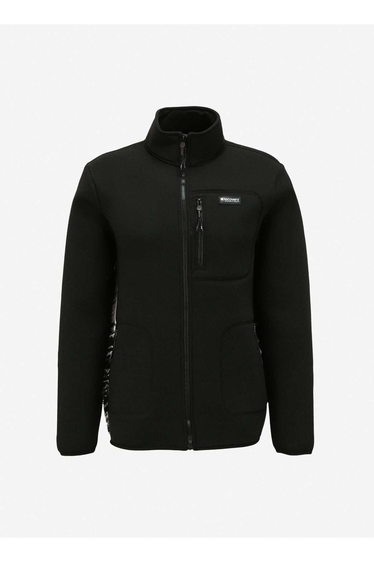 دیسکاوری اکسپدیشن یقه ایستاده مردانه مشکی، یقه گرد، راحت و مناسب برای آقایان، مدل Sweatmont D3WM-SWT7