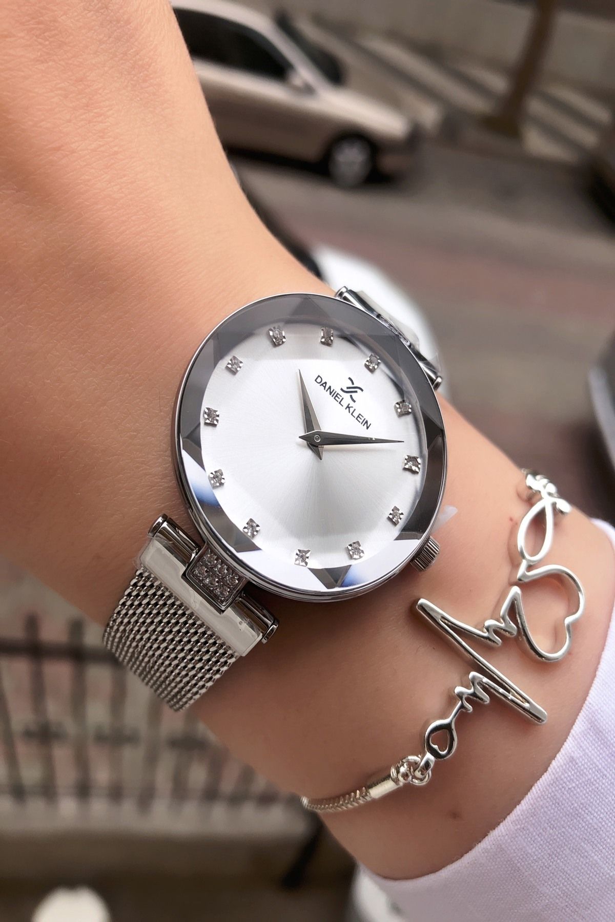 Daniel klein on sale silver watch