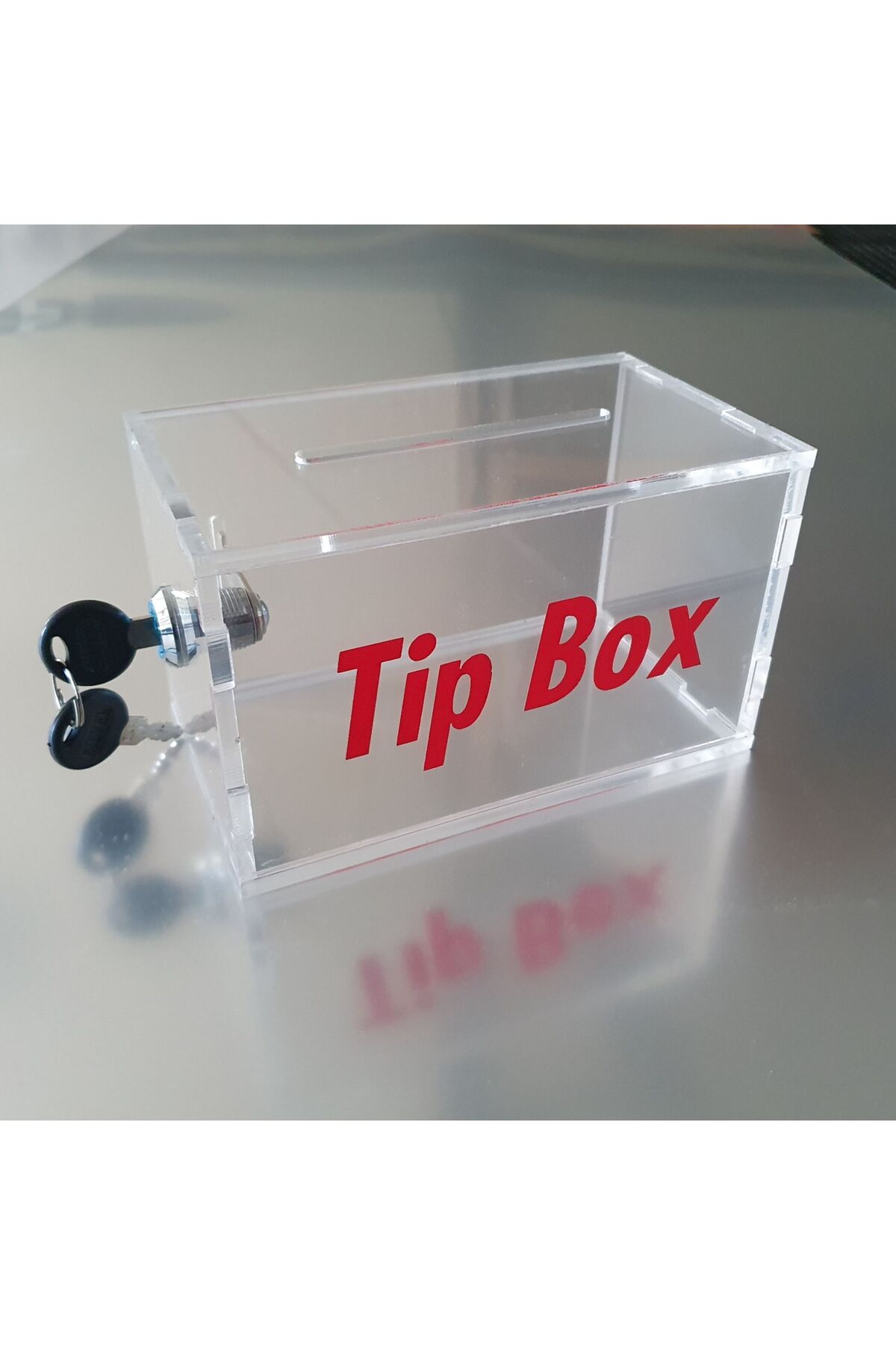 Pleksistore Tip Box, Şeffaf Pleksi Tip Box. Tip Box Kutusu. Kumbara