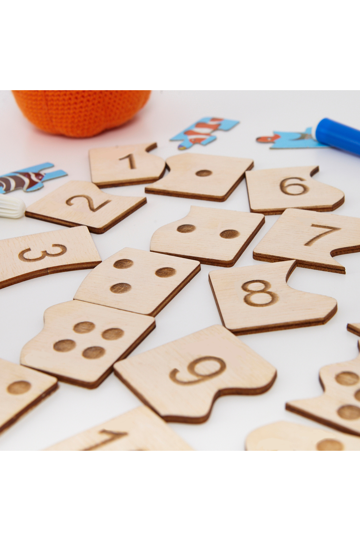 مجموعه آموزشی مونته سوری برای تطبیق عدد و مقدار، بازی یادگیری اعداد
