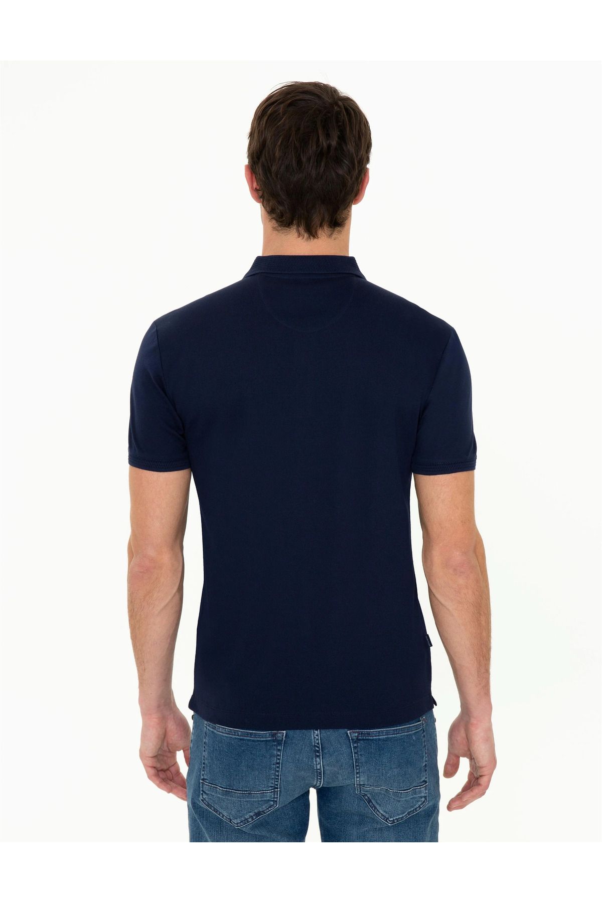تی شرت یقه پولو آبی مردانه چوگان باریک G021SZ011.000.1370054 Pierre Cardin