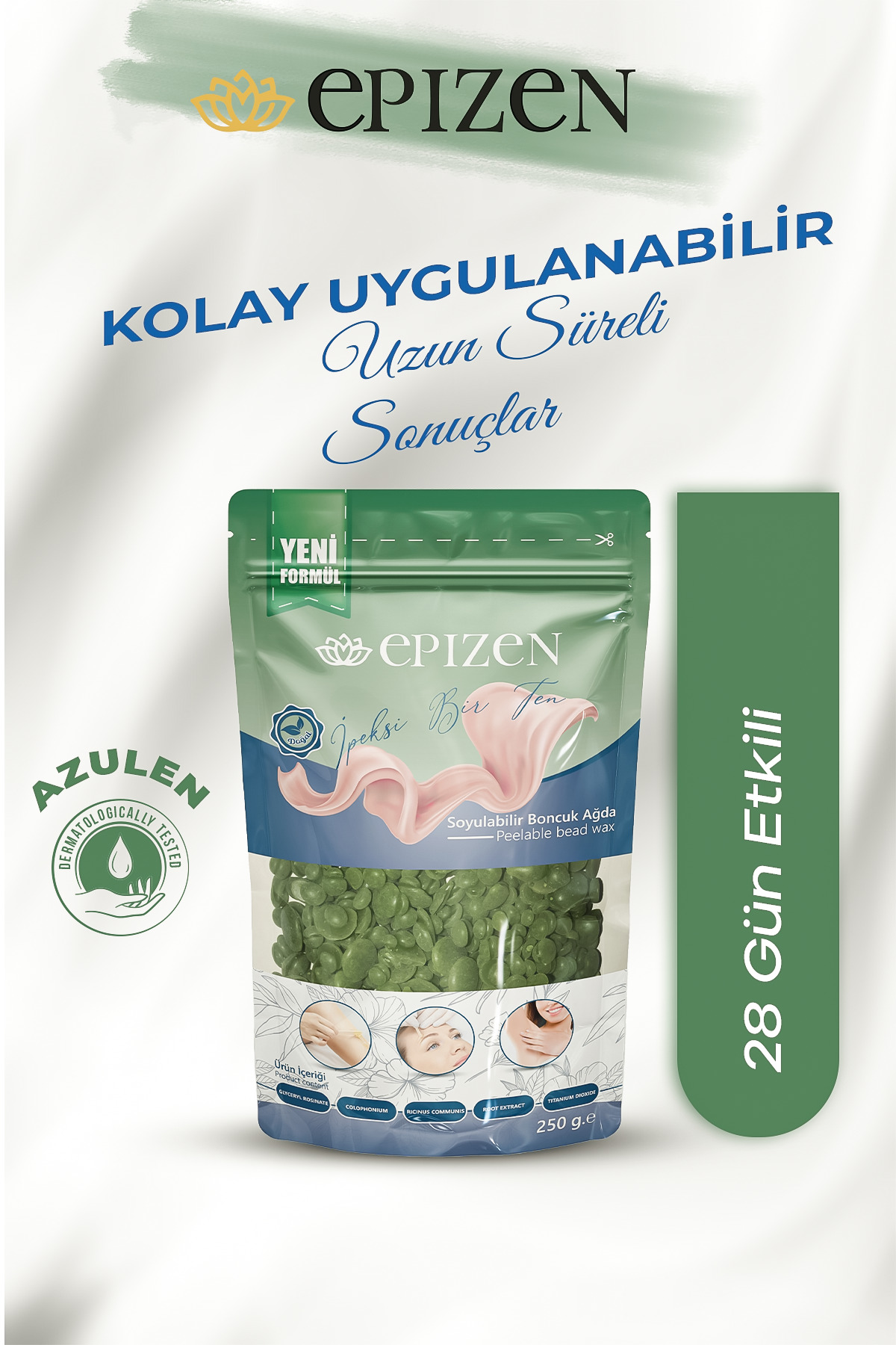 Azulen Boncuk Ağda - Vücut Peeling Bakım Seti Kabak Lifli Aloe Vera Sabun Hediyeli — 25682345 — تصویر 5 از 5