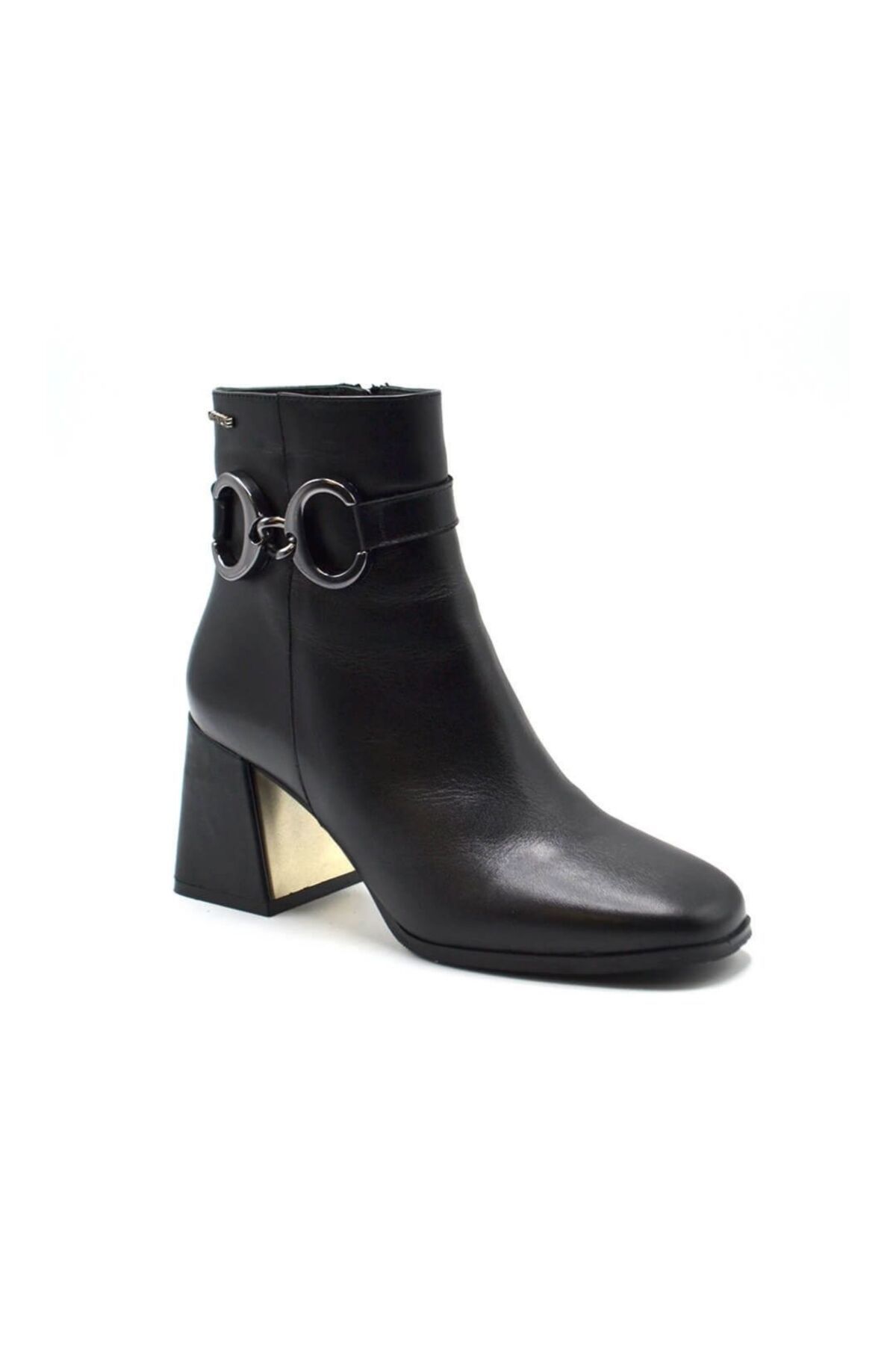 Venüs-Women's Heeled Leather Boots Black 2355404K 3