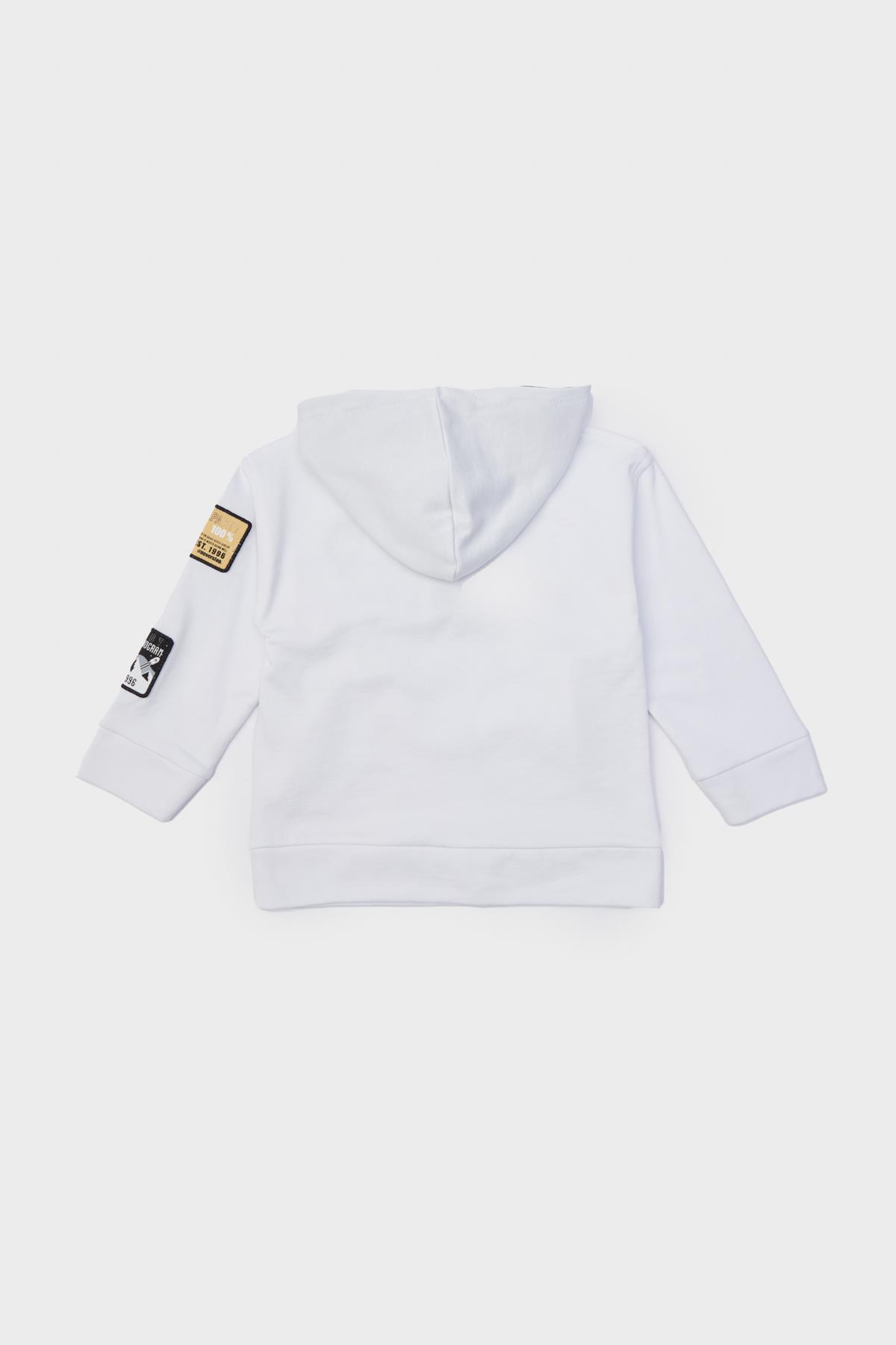 سویشرت پسرانه سفید Nebbati | 23FW1NB3436 اورجینال - تصویر 6