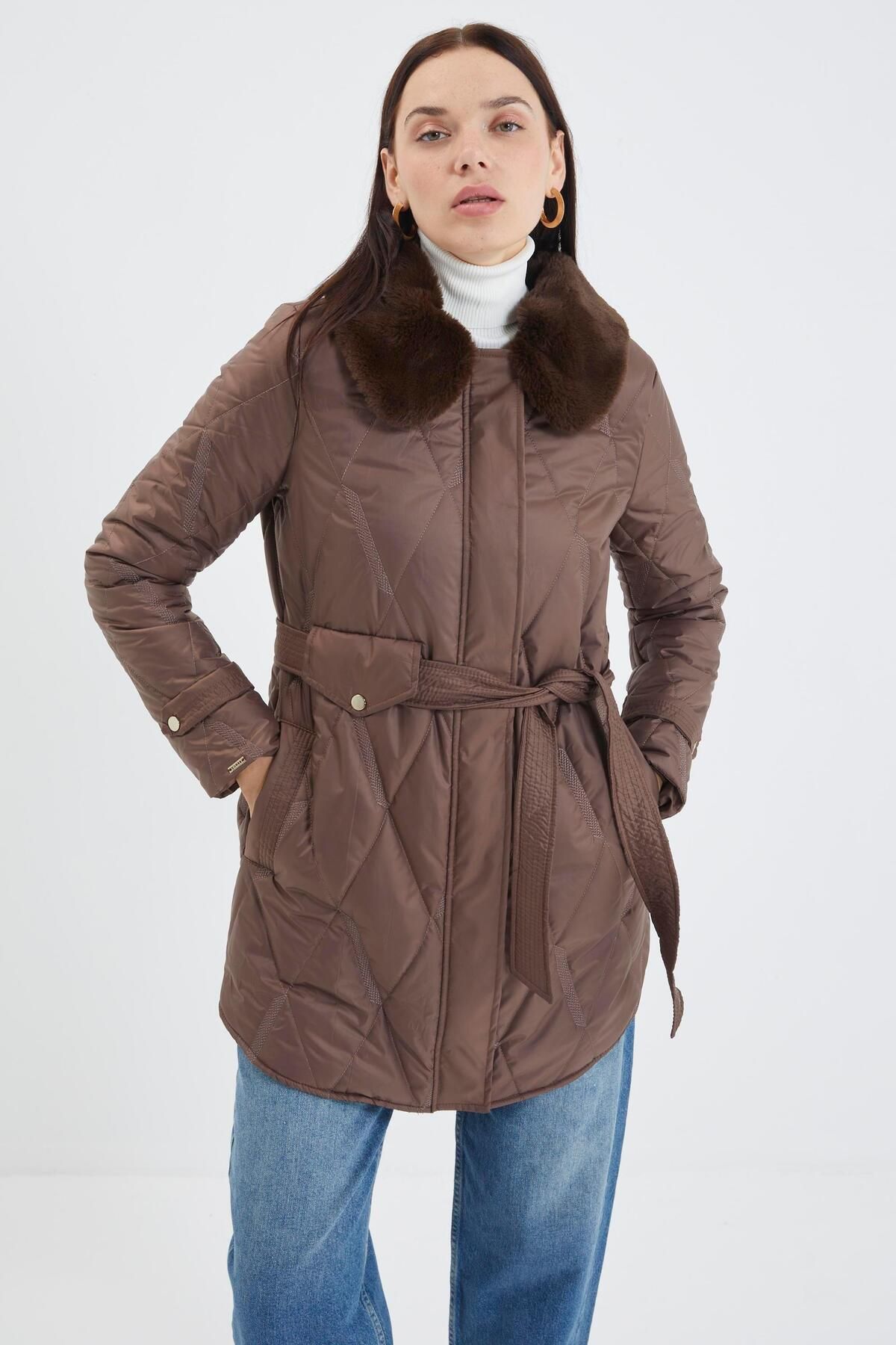 Mink padded coat on sale