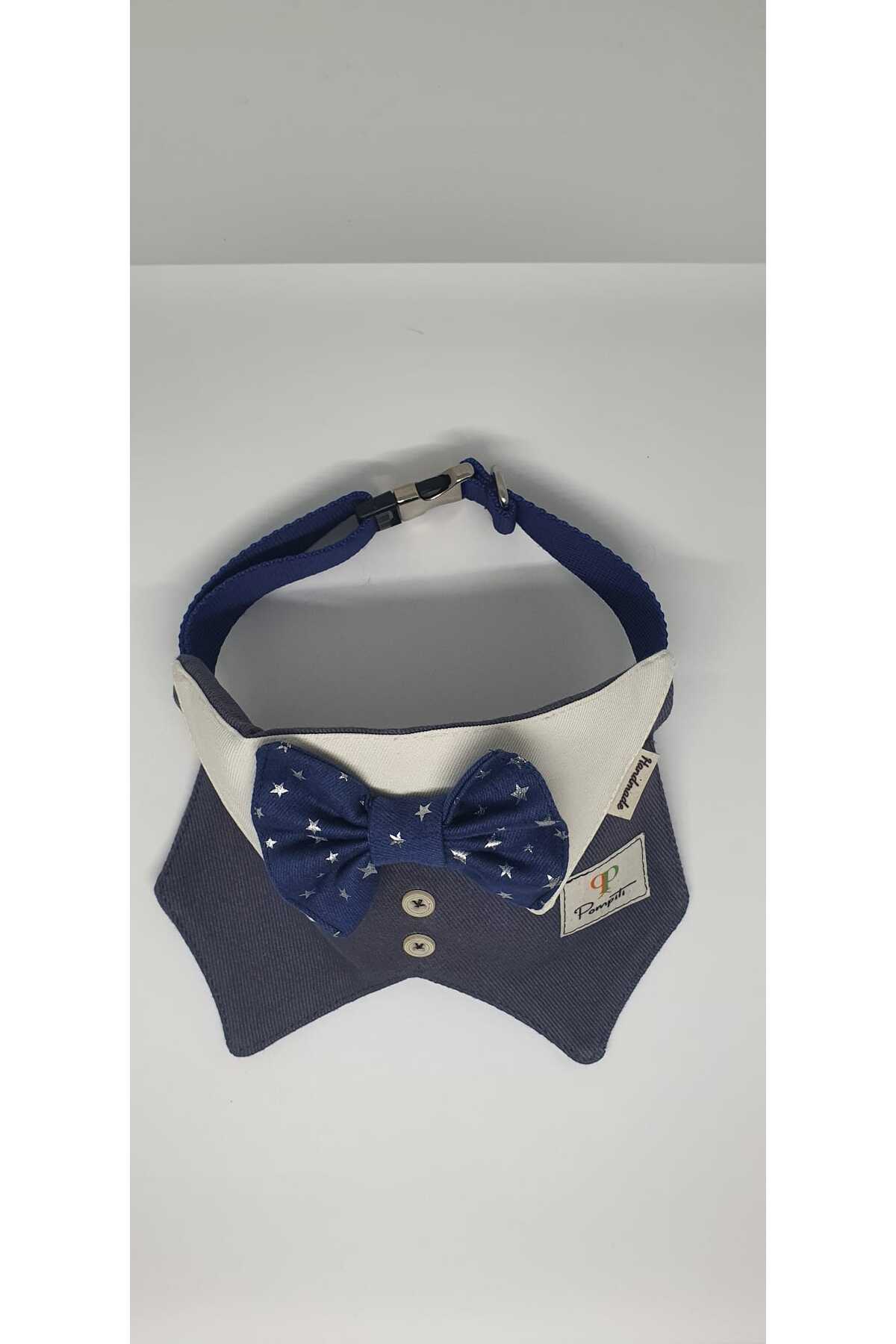 Ayarlanabilir ve Değiştirilebilir Evcil Hayvan Köpek Tasma ve Papyonlu Smokin