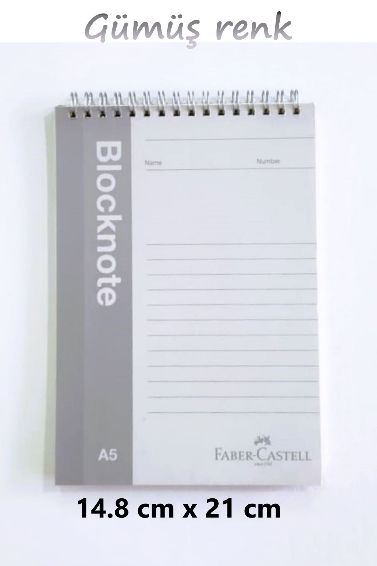 Faber Castell-A5 Size Blocknote Checked Notebook 80 pp. 1