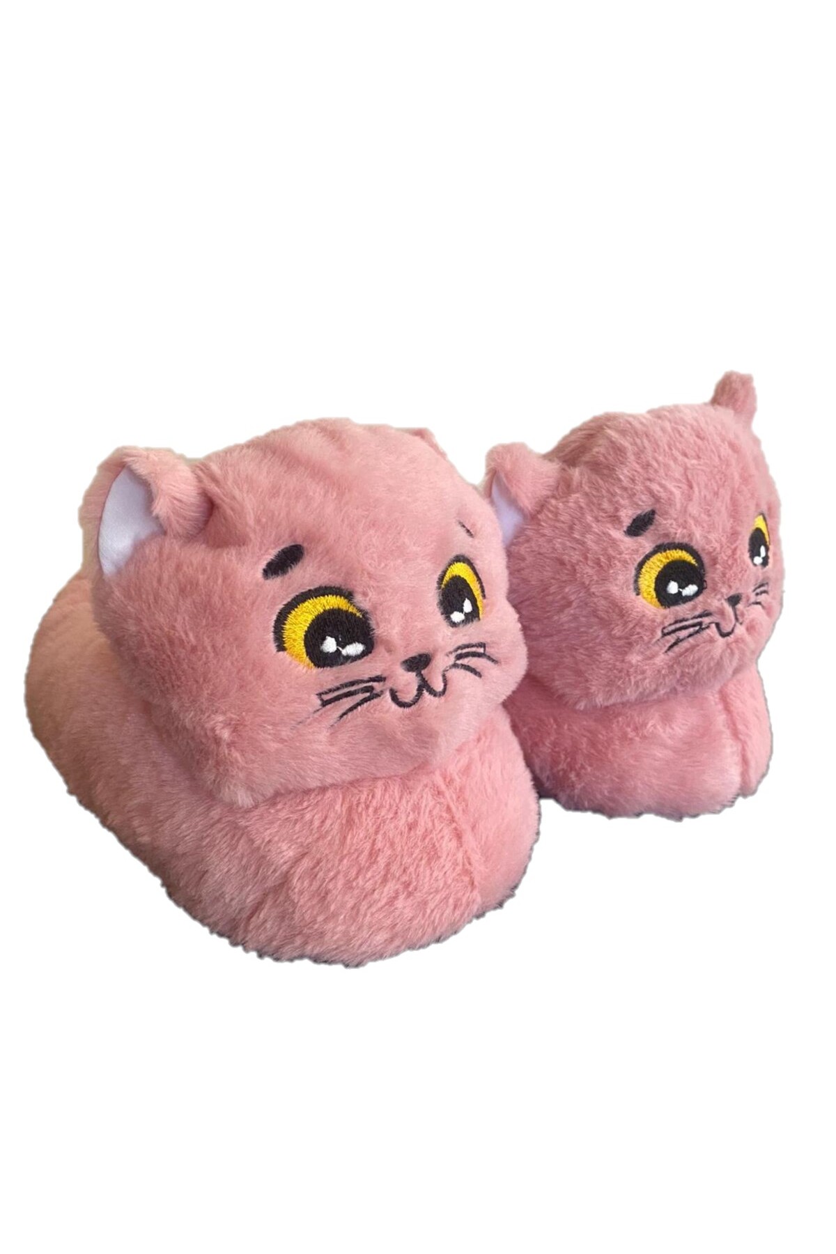VASKONİ Panduf Sevimli Kedi Hayvan Figürlü Peluş Kışlık Rahat Ev Terliği