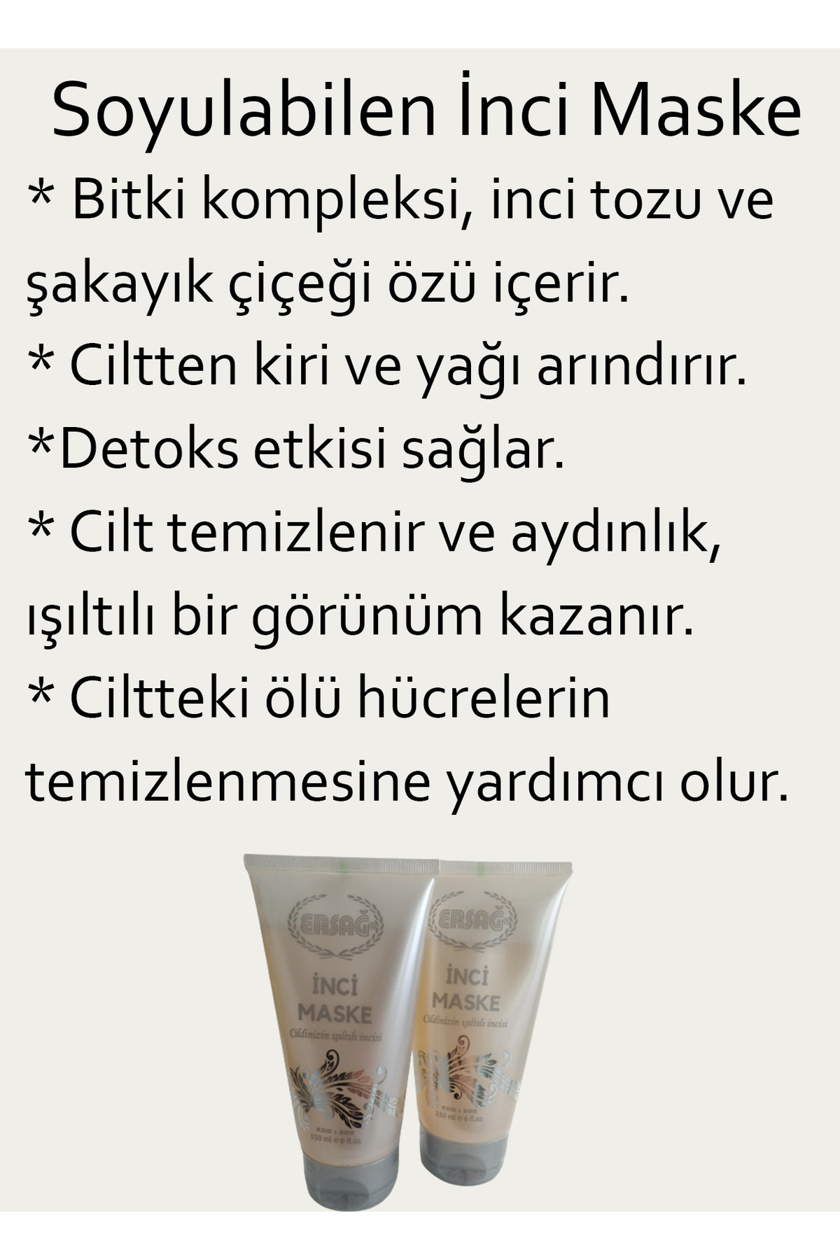 ماسک صورت   Ersağ | inci-maske-2-adet اورجینال - تصویر 3