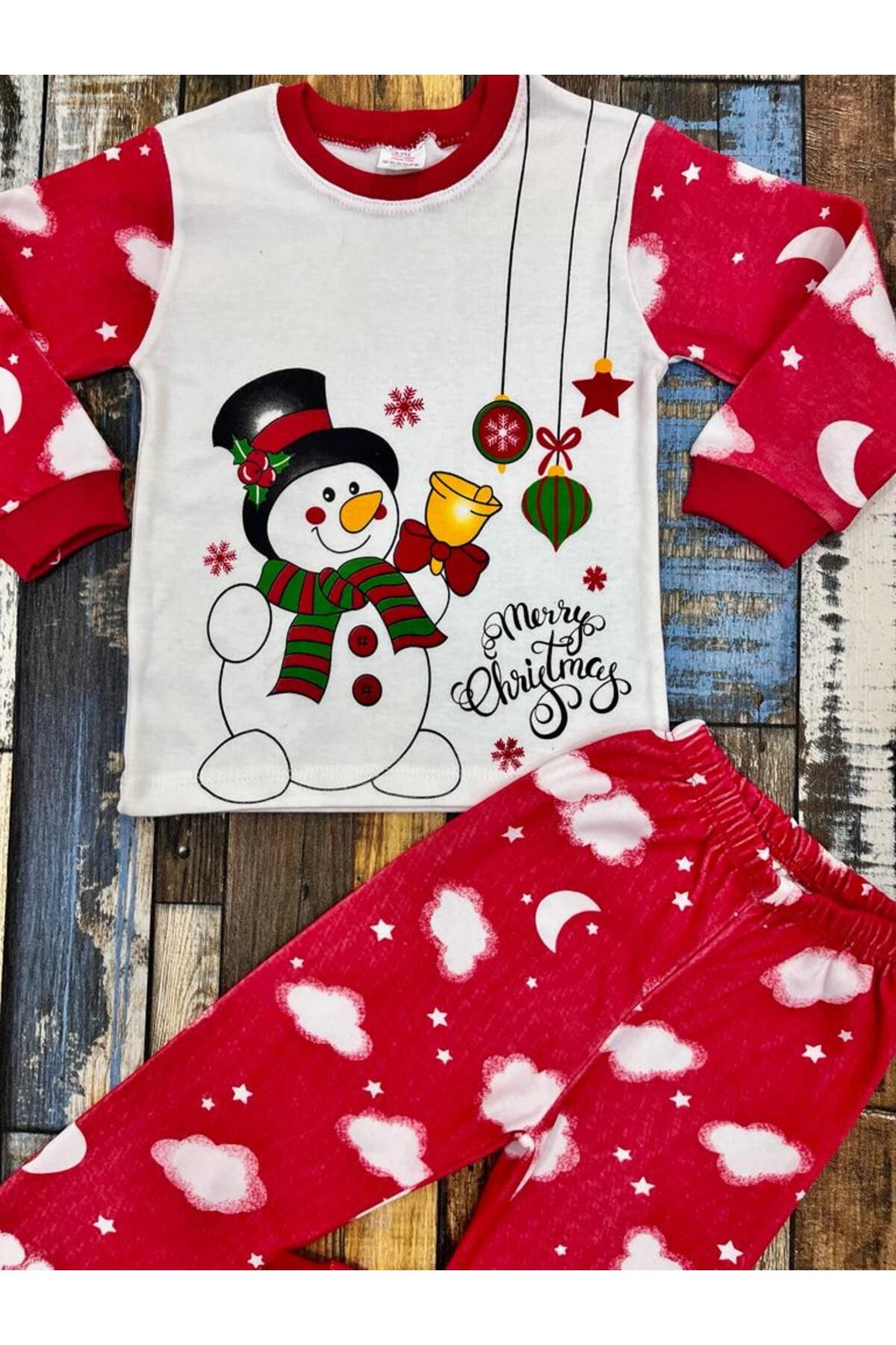 Esterella-Girl-boy unisex children's new year themed pajama set / Christmas themed pajama set 3