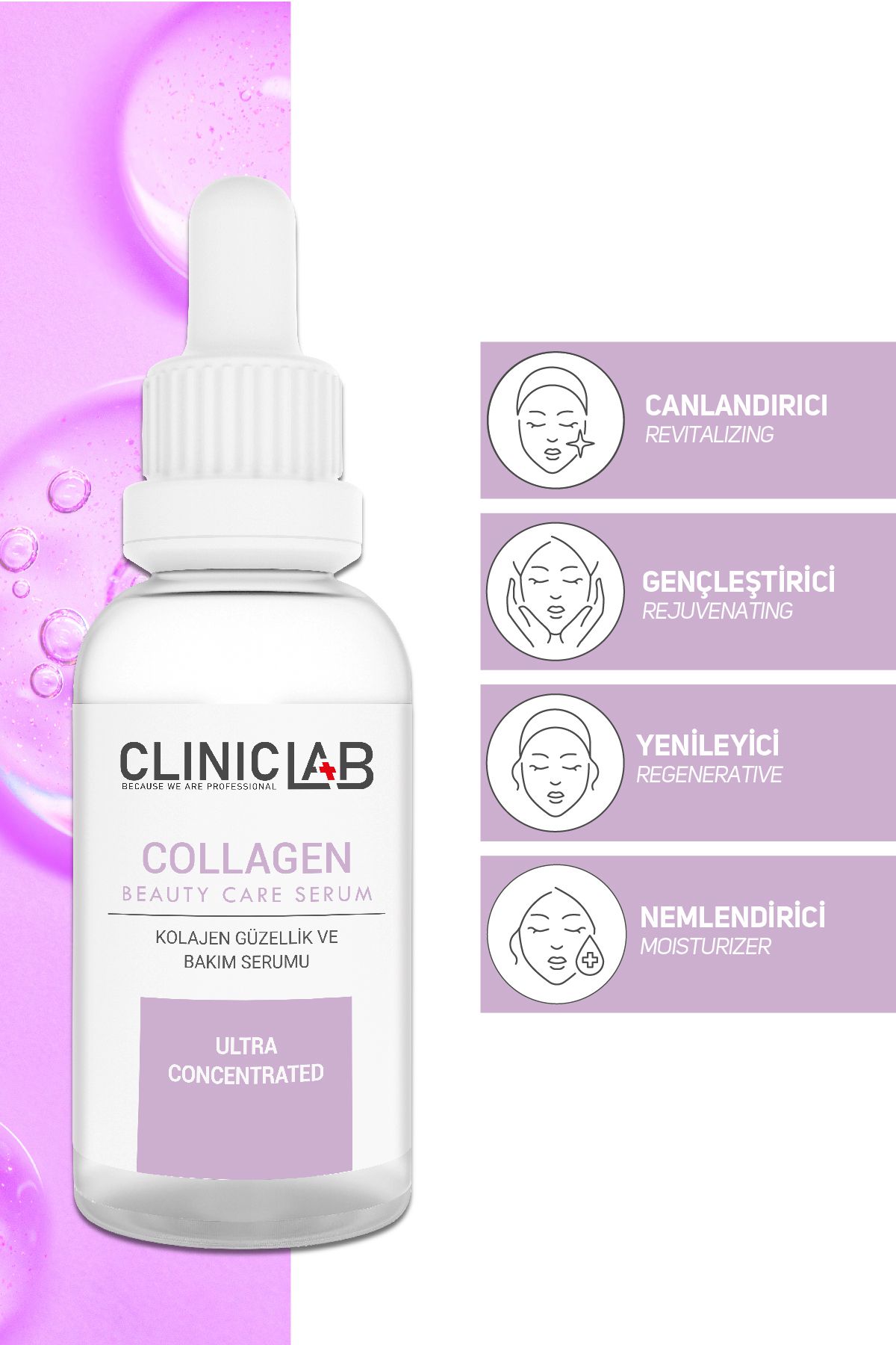 سرم جوان کننده و مراقبت زیبایی حاوی کلاژن 30 میلی لیتر Cliniclab