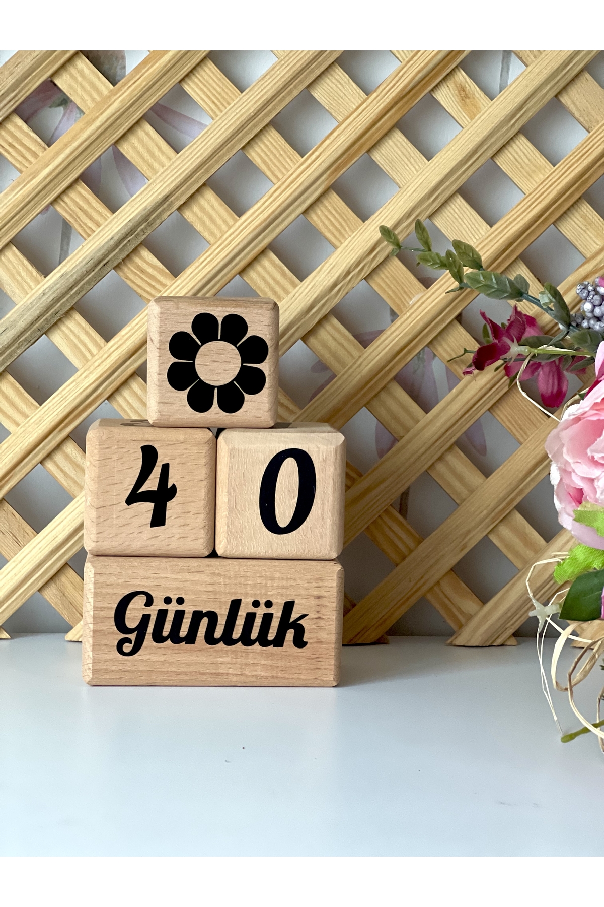 Anne bebek kişiye özel siyah Türkçe 4parça anı küpü dekor ve fotoğraf cekımk