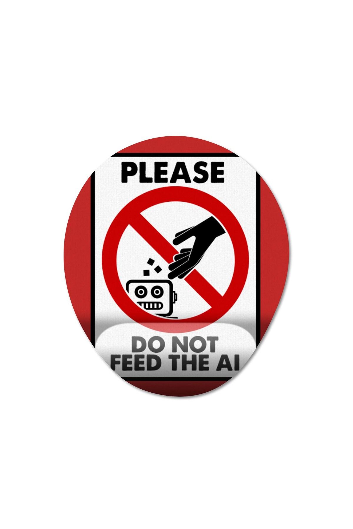 Pixxa-Artificial Intelligence - AI - Artificial Intelligence - ChatGPT Wrist Support Mousepad Model - 7 Oval 2