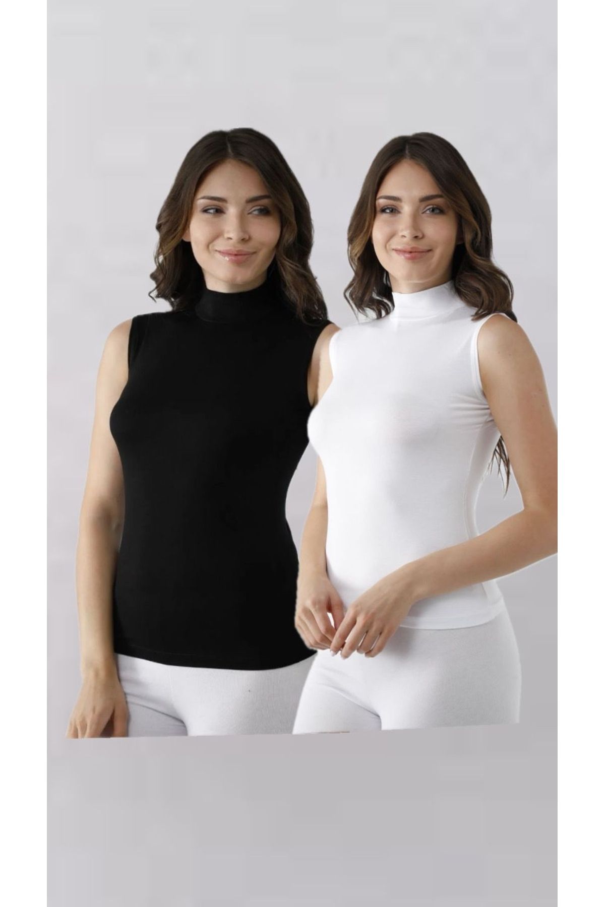 Gizem iç giyim 2 Buc. Gâtul De Pescuit Zero Col Body De Calitate Superior Femeie - L/XL