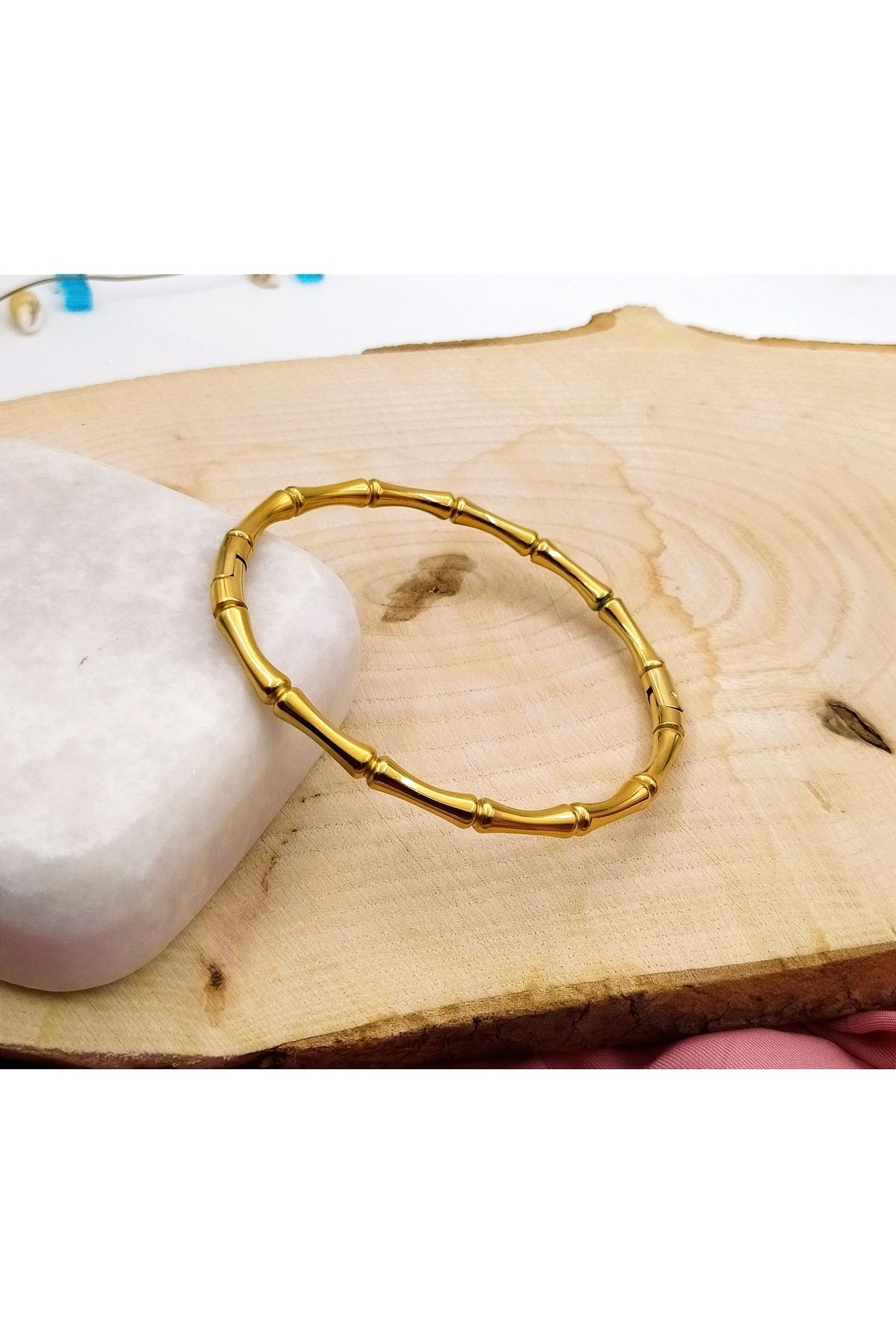 Bamboo bracelet shop gold