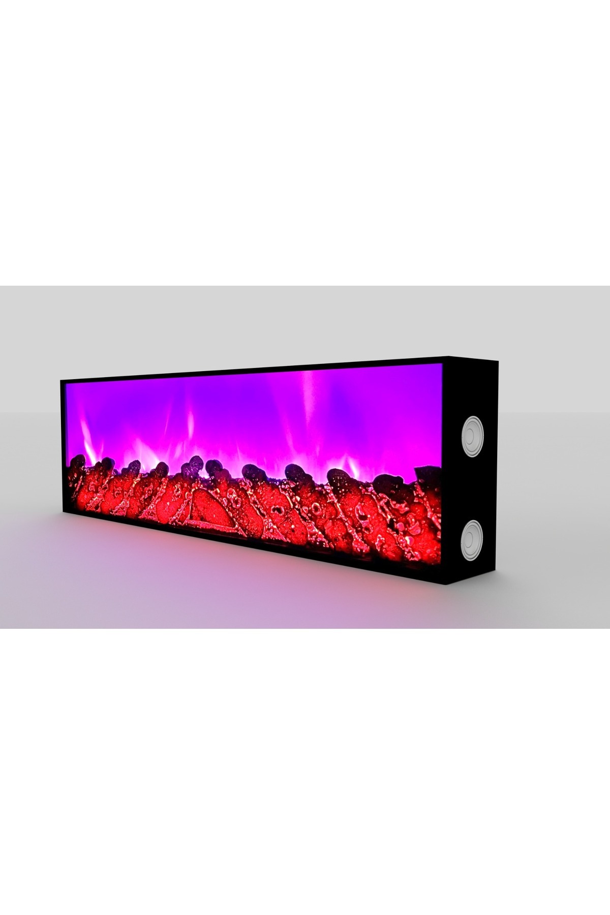 DEKORATİF ŞÖMİNE 5 RENK EFEKTİ+Bluetooht + Uzaktan Kumanda + ateş çıtırtısı 150X30X14 9