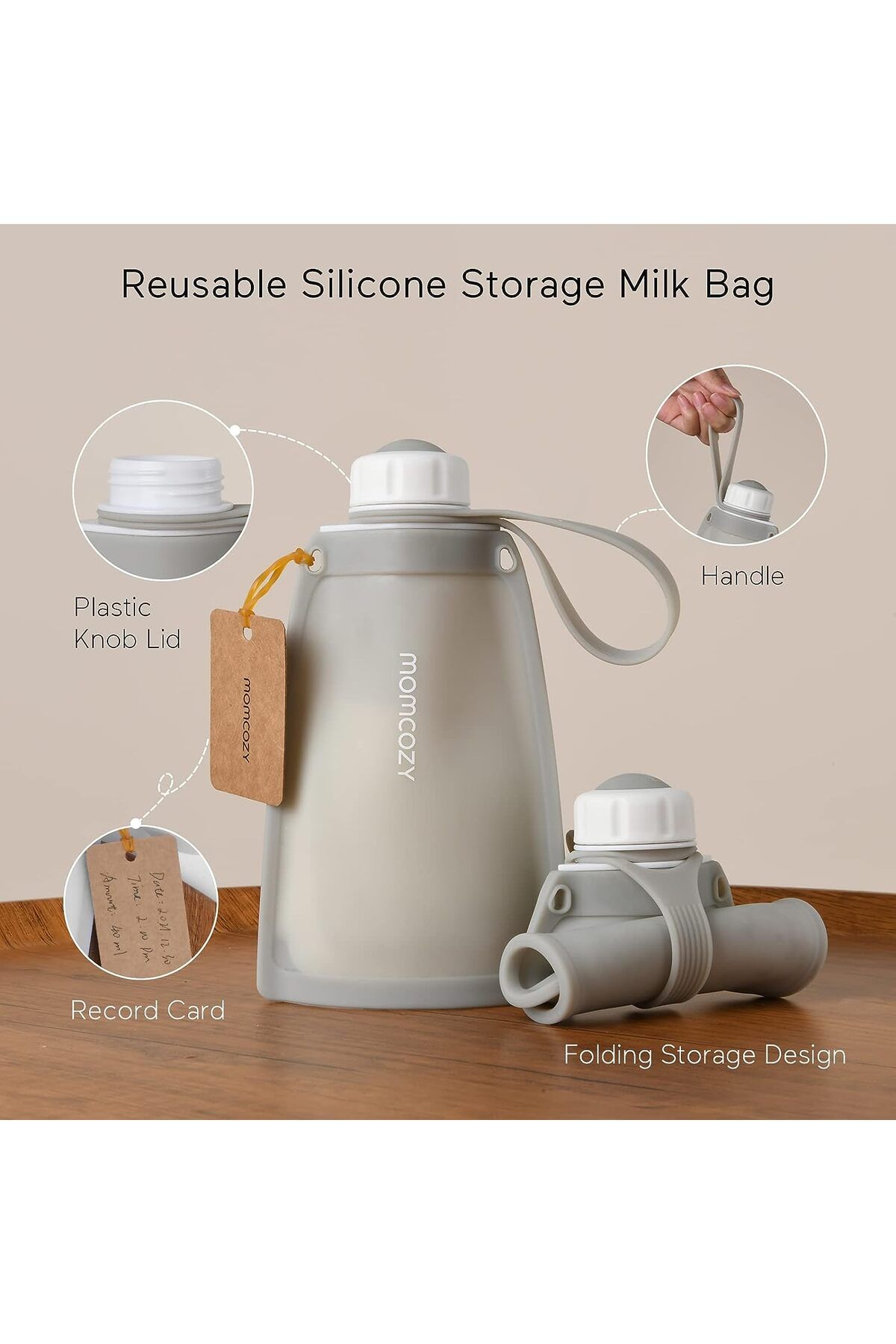 Momcozy-Silicone Breast Milk Storage Bags, Reusable for Breastfeeding 2