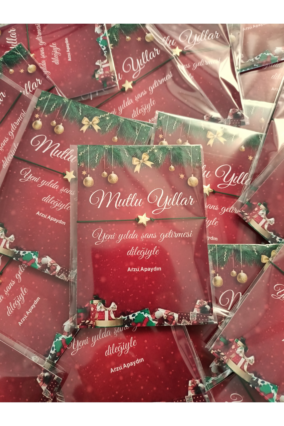 Genel Markalar Renkli Yılbaşı Temalı 30 Adet Şans Bilekliği Seti, Eğlenceli Hediye Seçeneği