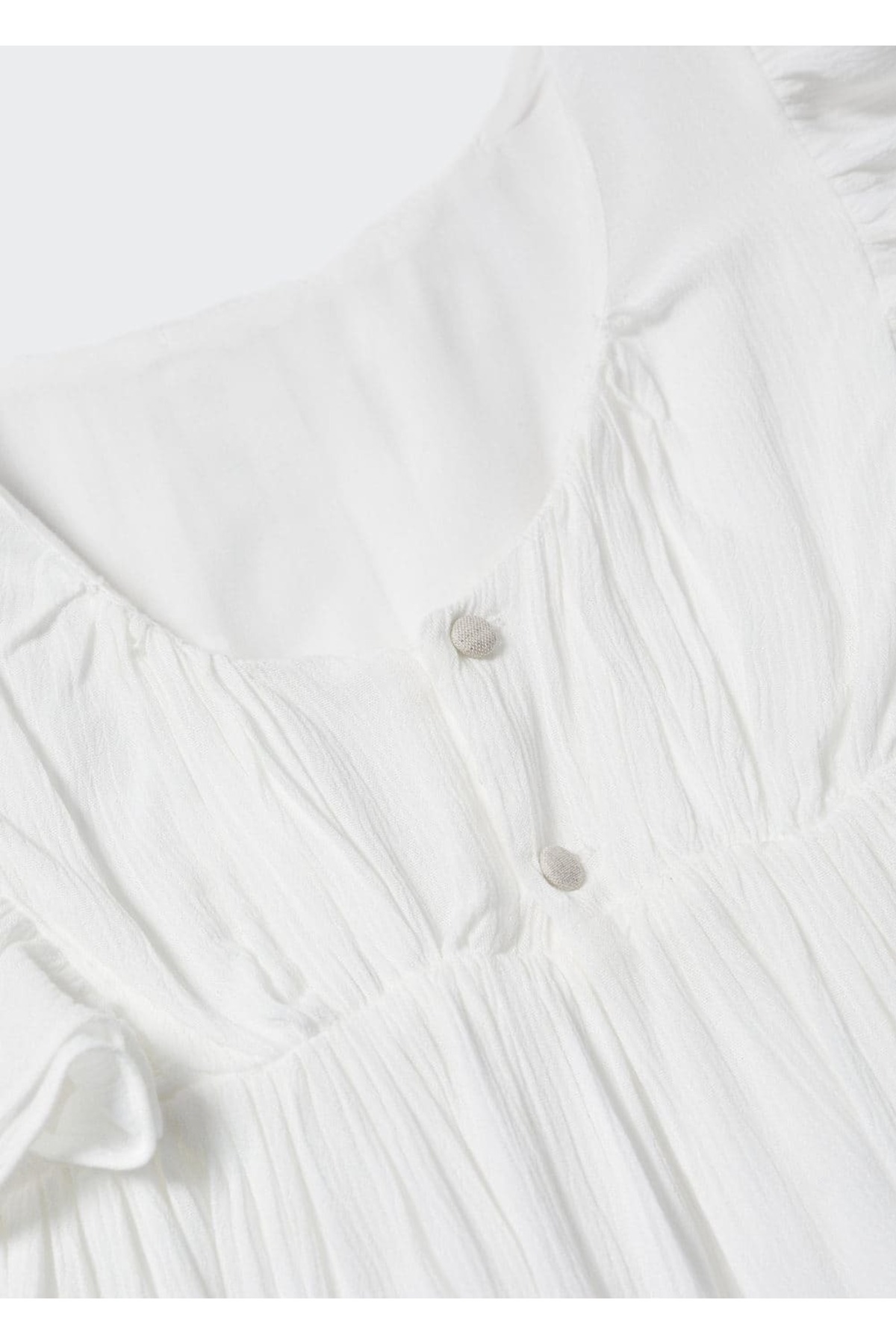 لباس مجلسی دخترانه سفید منگوMANGO Kids | 47014394 اورجینال - تصویر 5