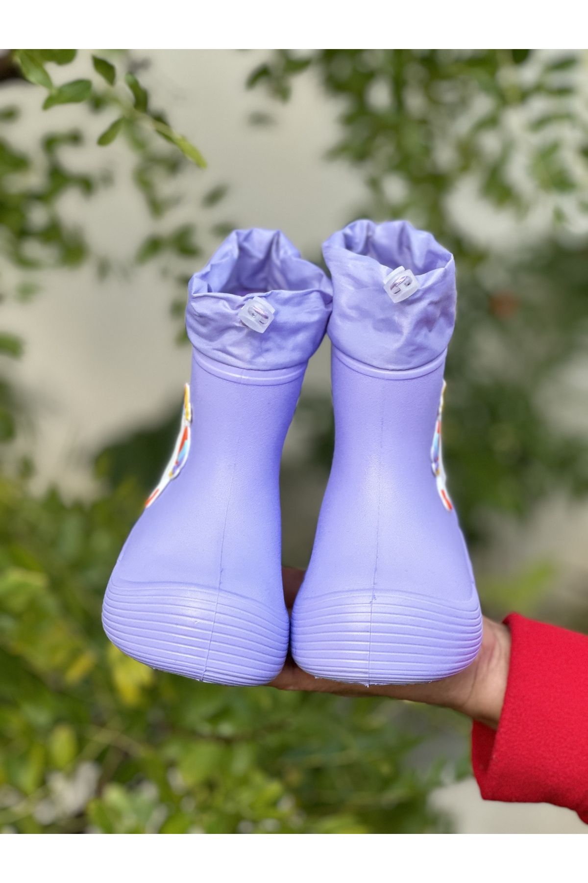 Purple knee high flat boots hotsell