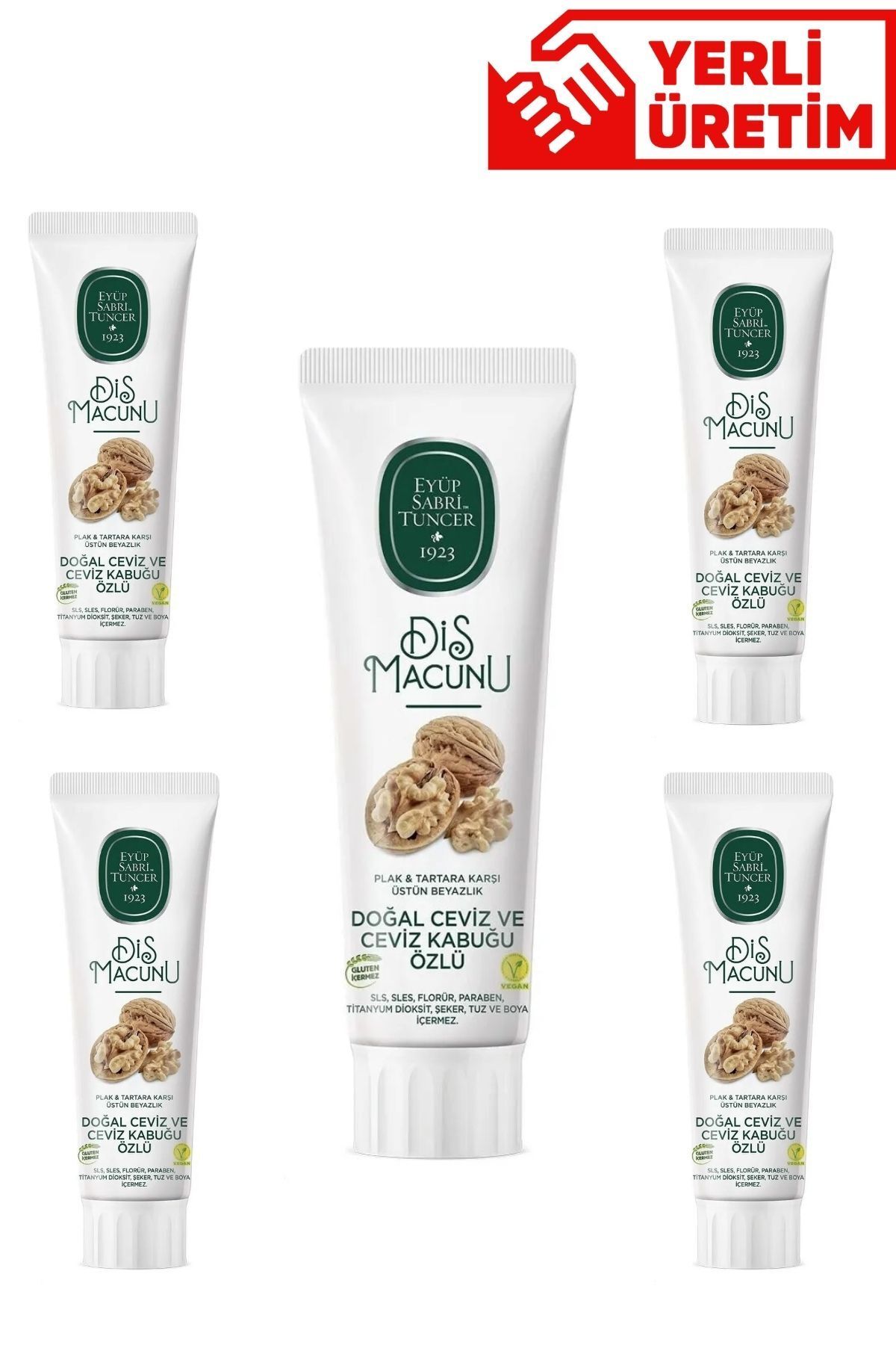Eyüp Sabri Tuncer-90 ml Toothpaste - Walnut and Peel Extract, 5 Pieces 1