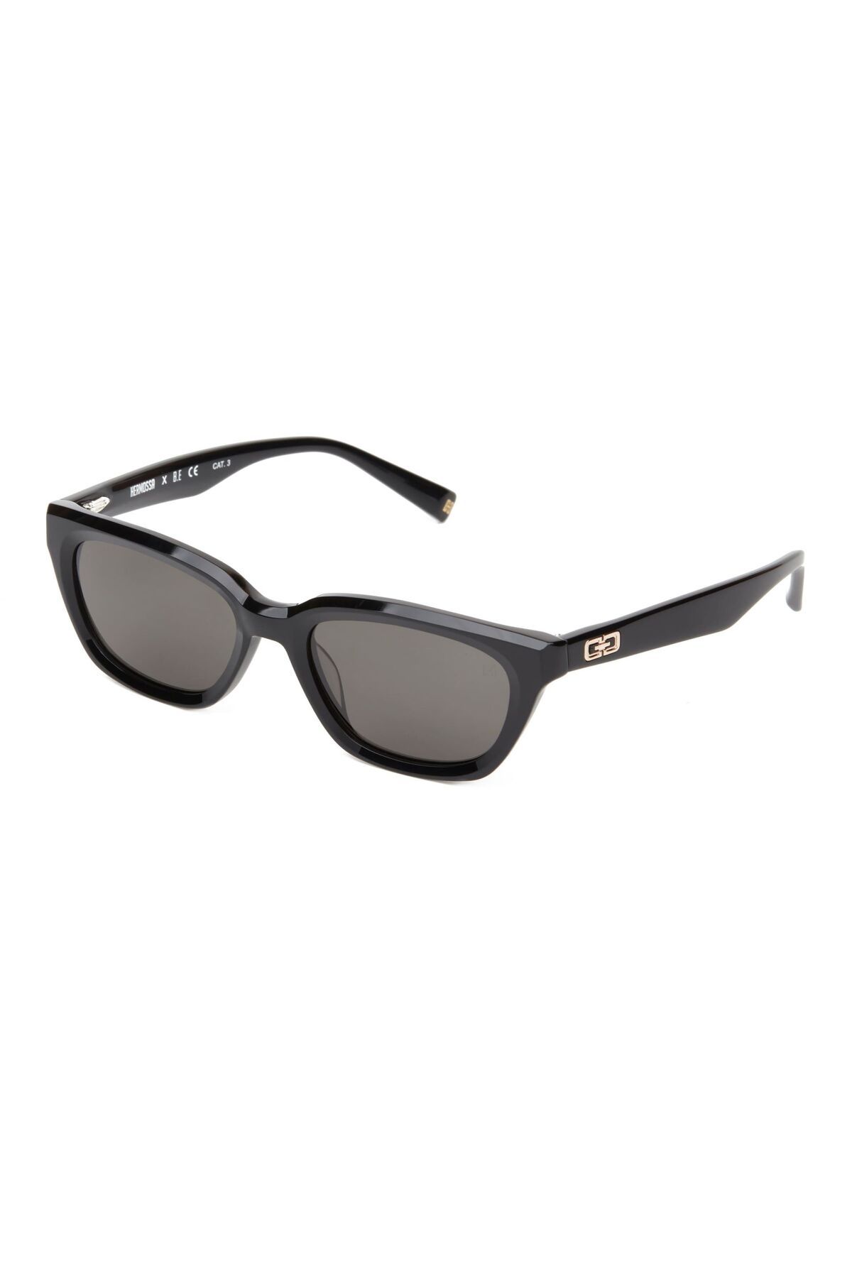 عینک آفتابی مشکی زنانه سیاه HM 1635 C1 Cat Eye Llack Lingass Hermossa