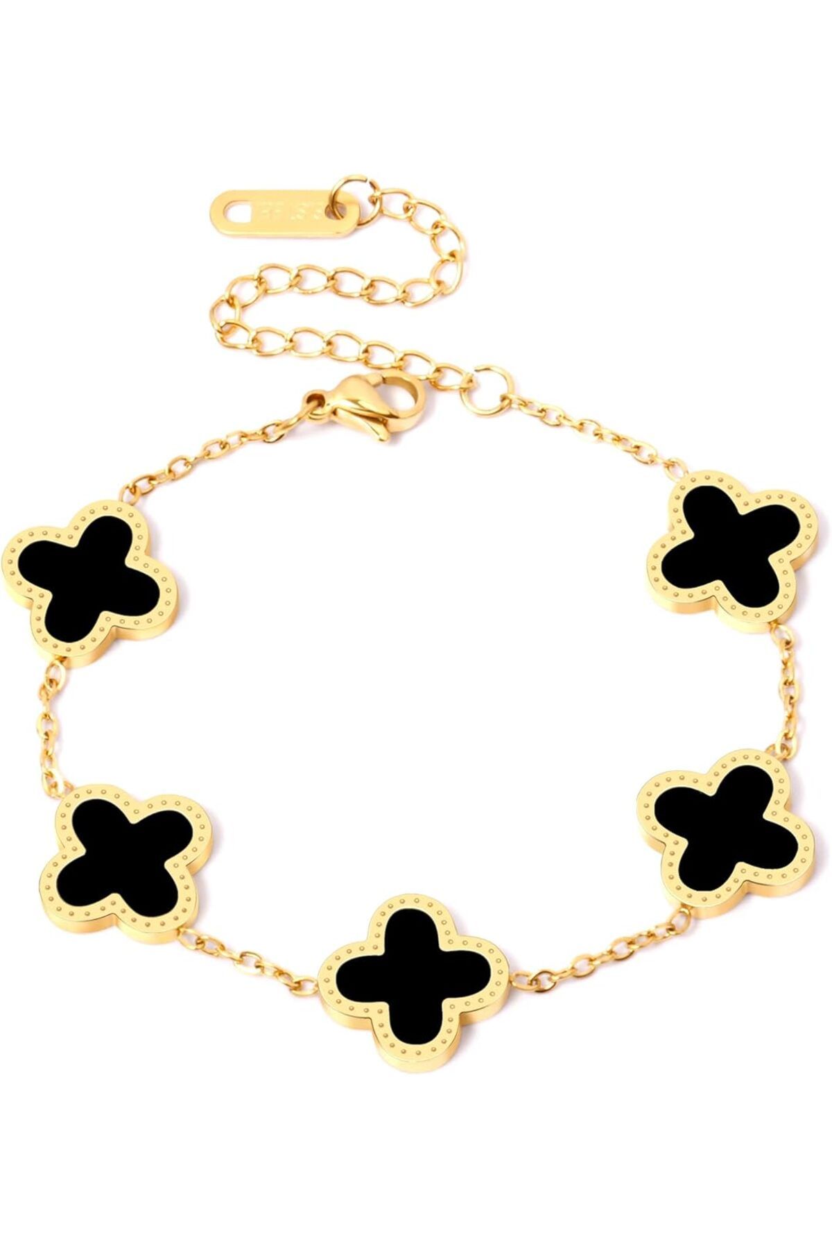 Black new arrivals clover bracelet