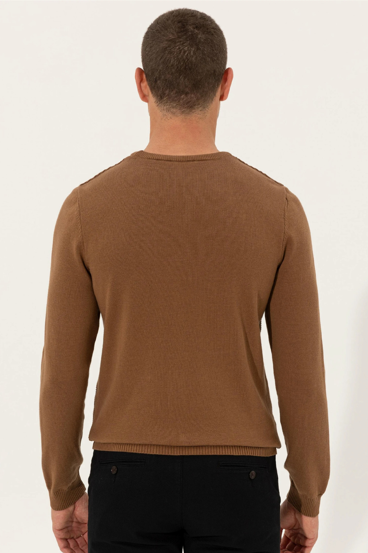 بافت و پلیور مردانه نارنجی Pierre Cardin | G021SZ0TK.000.1497695 اورجینال - تصویر 3