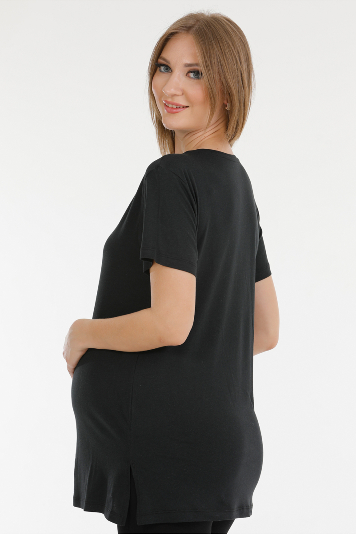 par lingerie pl HAMİLE TSHIRT SİYAH fotoğrafı 4 (önizleme)