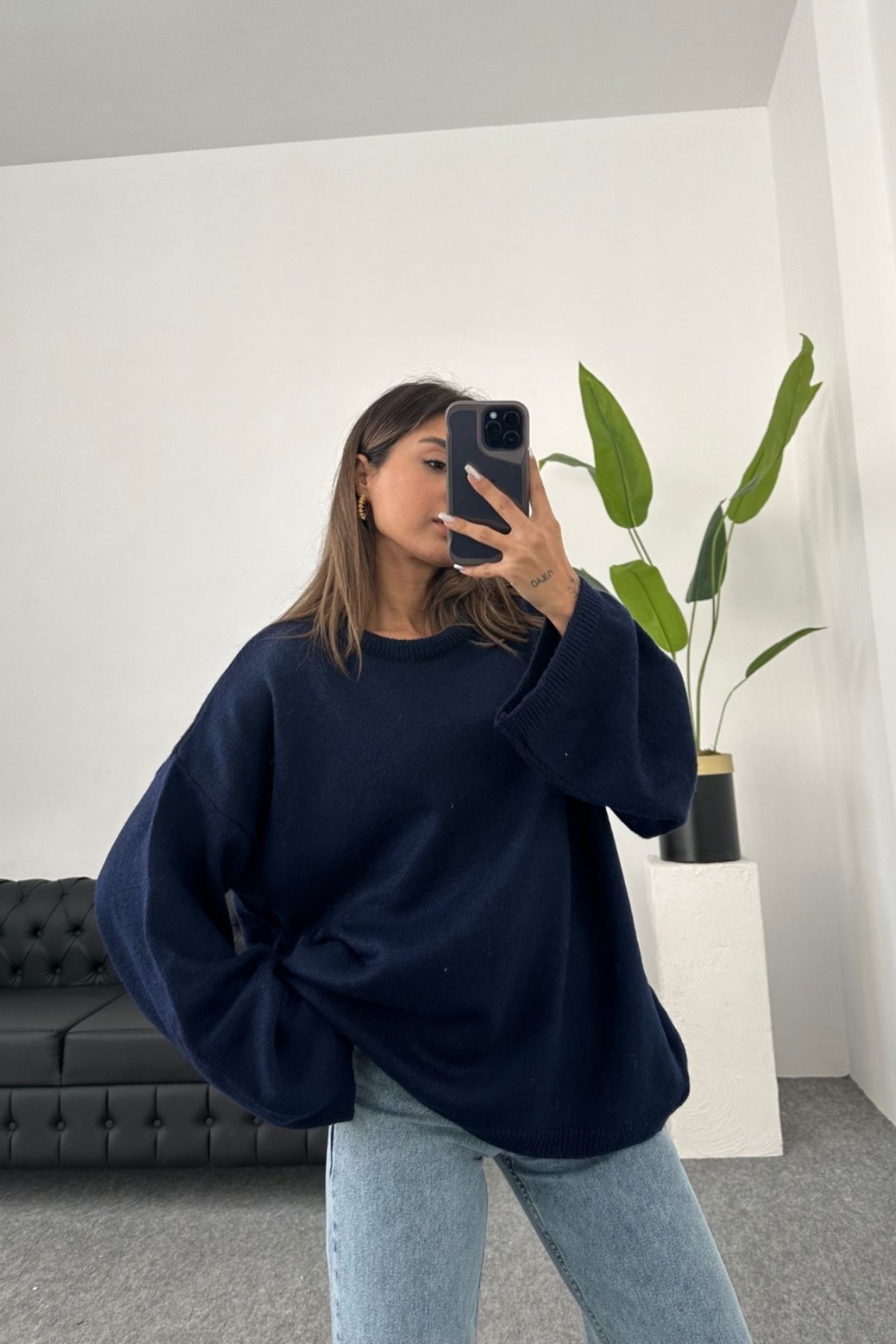 FMN Moda Wide sleeves that do not cause frizz crew neck Pinterest