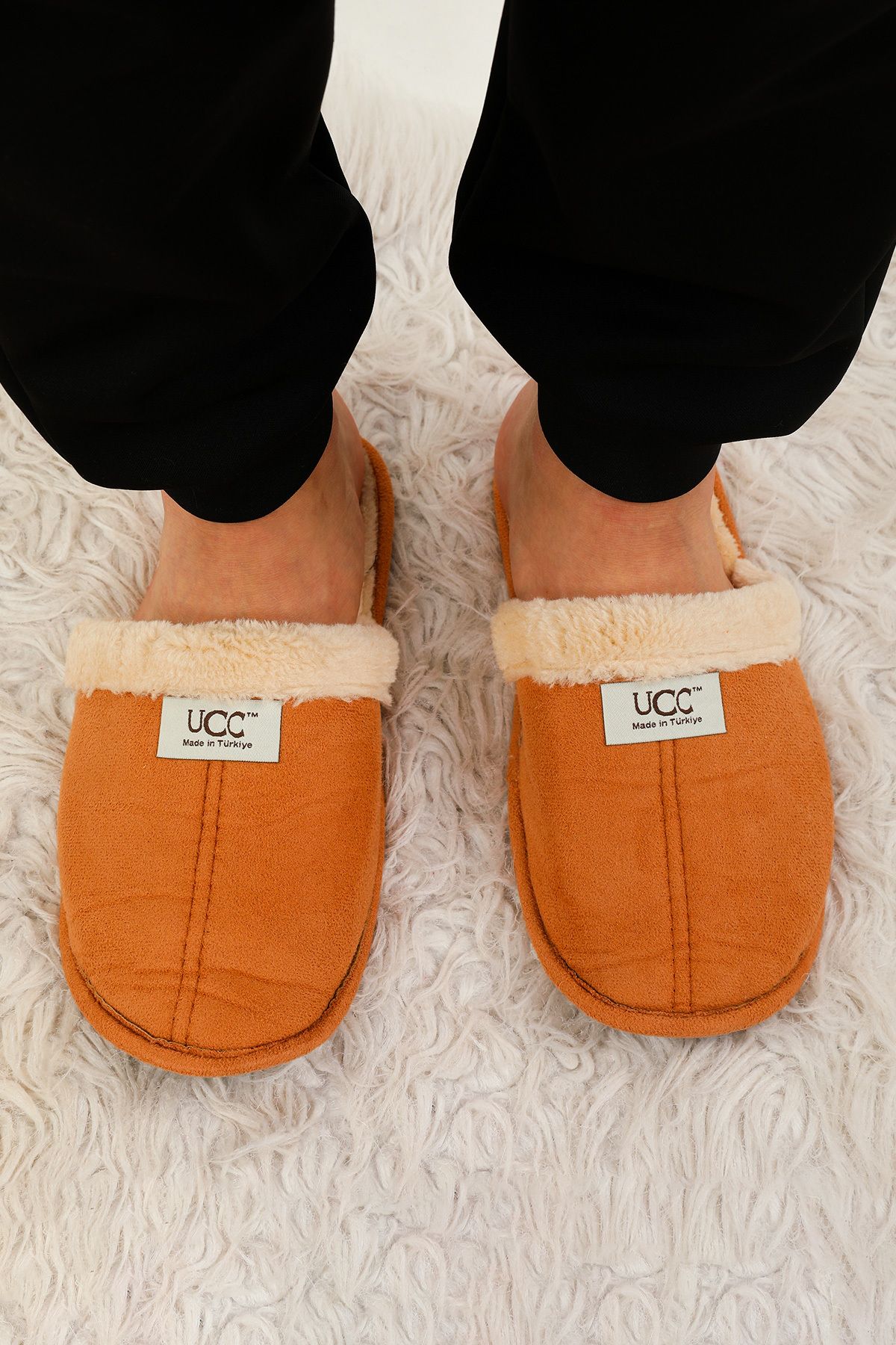 julude Papuci De Casă Cu Blană Ucc Pentru Bărbați Bej Masculin - 40–41