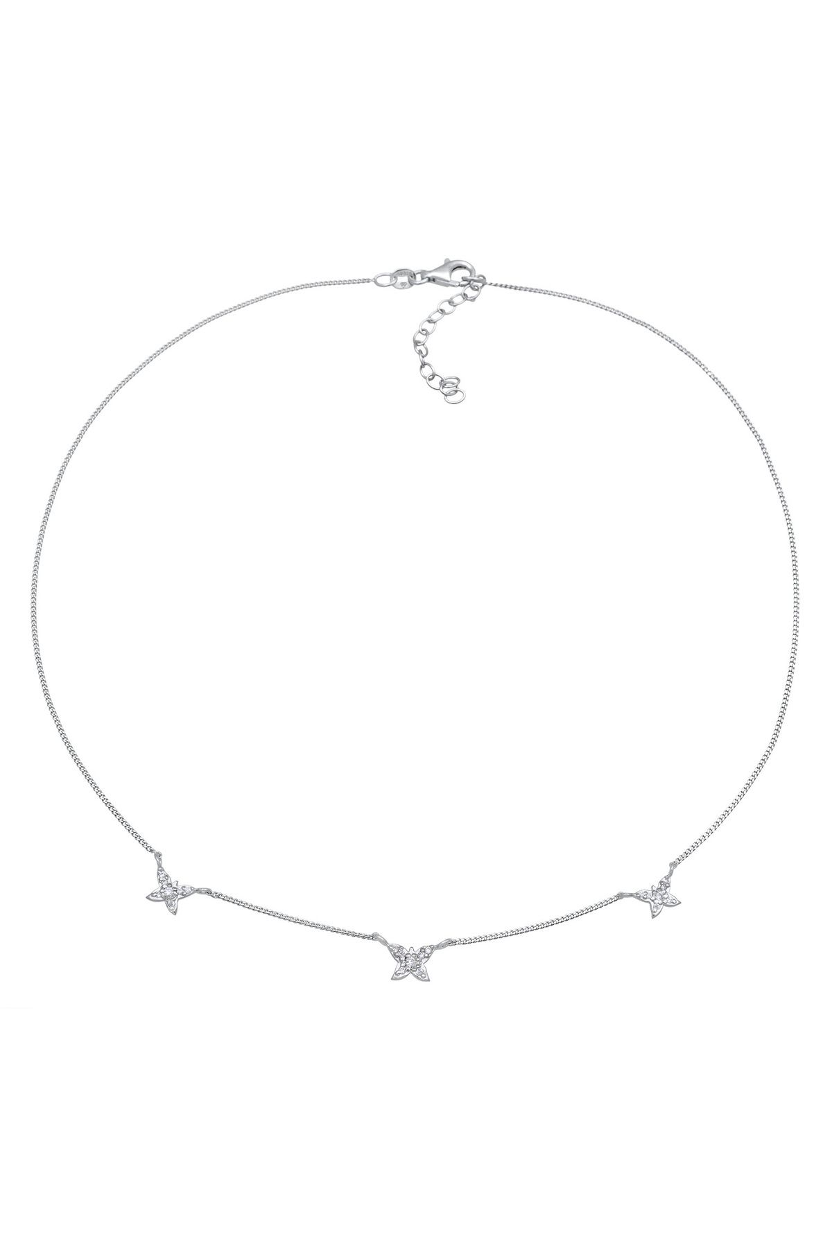 ELLI-Halskette Halskette Schmetterling Zirkonia Verspielt 925 Silber 3
