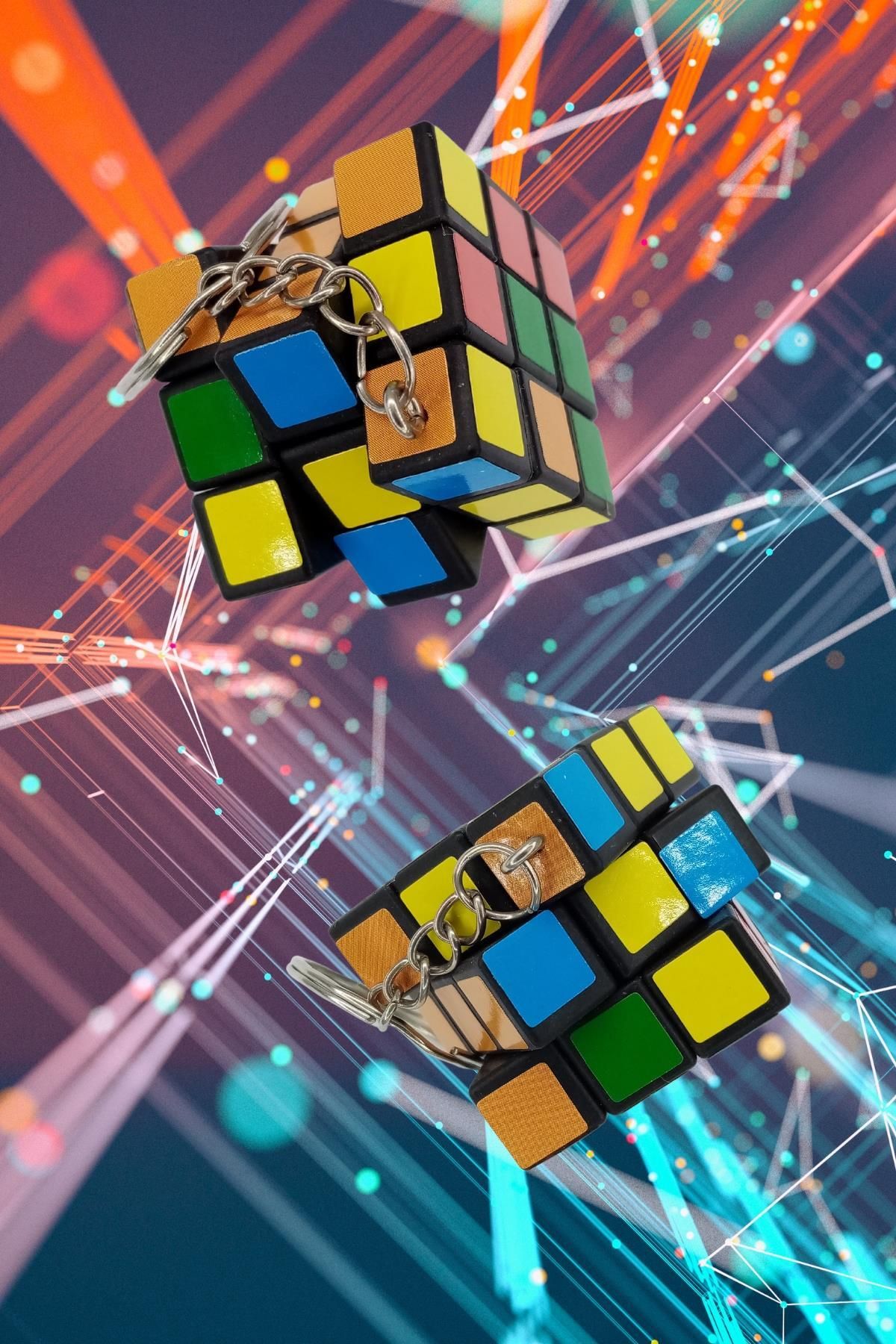 Dünyadan Hediyeler-Intelligence Cube Magic Rubik's Cube Keychain 4