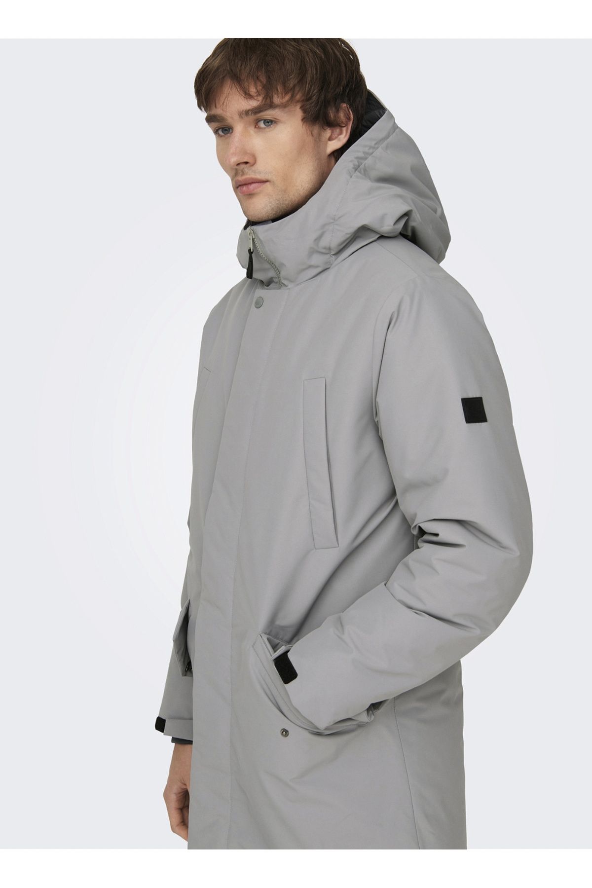 کت خاکستری مردانه Only Sons 22025871 ONSCARL LIFE PARKA OTW VD Only & Sons