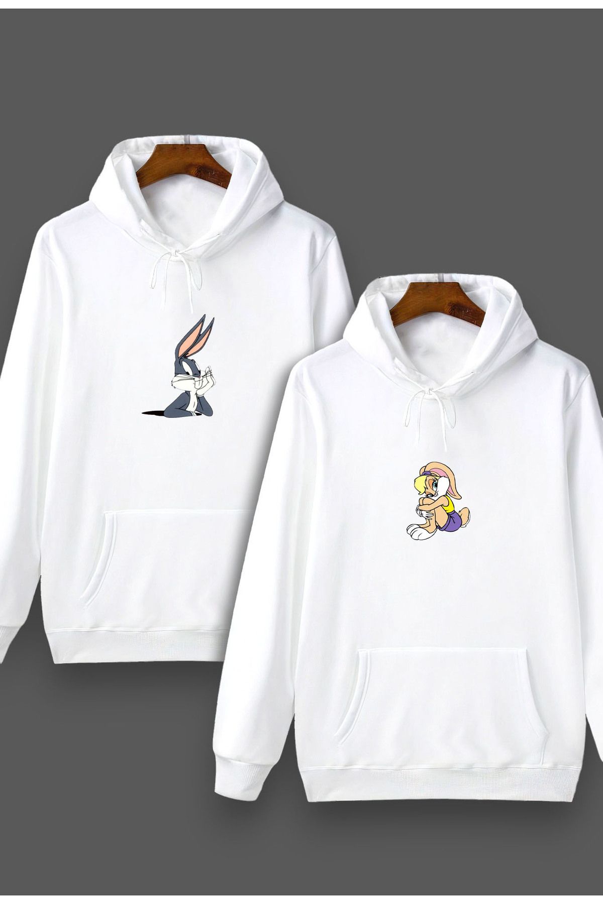 Moodopia Bugs Bunny Lola Printed Lover Couple Combination White