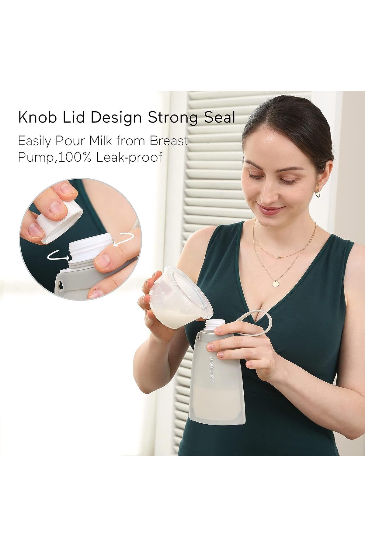 Momcozy-Silicone Breast Milk Storage Bags, Reusable for Breastfeeding 4