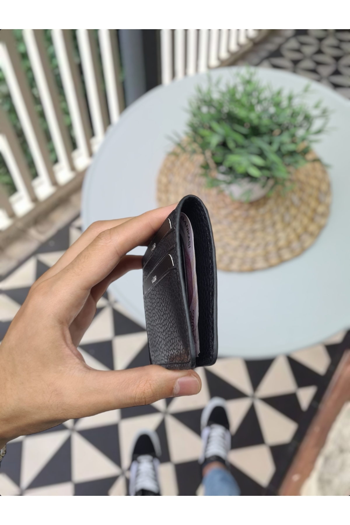 کیف پول مردانه مشکی Visso leather | 657 اورجینال - تصویر 6