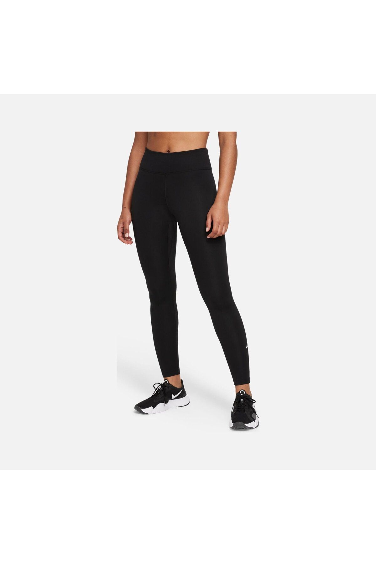 Nike One Women's Black/White Mid-Rise Leggings ( DD0252-010) Size