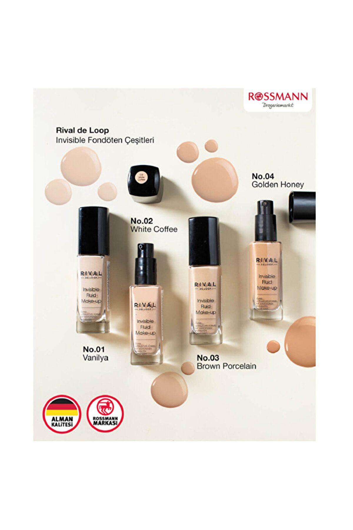 Rival De Loop-Natural Concealer Foundation Invisible No:02 White Coffee 30 ml 2