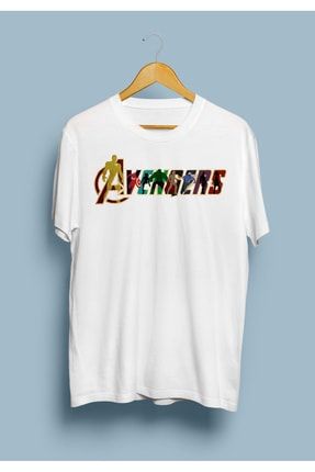 Unisex Avengers Yenilmezler Tasarım Baskılı T-Shirt KRG0588