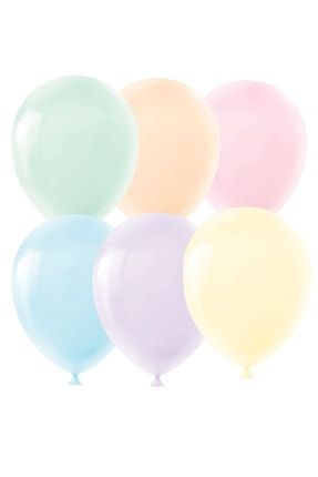 Karışık Makaron Balon Doğum Günü Balonu (10 Adet-30cm) makaronbalon7