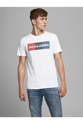 JJECORP LOGO TEE SS O-NEC Beyaz Erkek T-Shirt 101069458 12151955-White Play