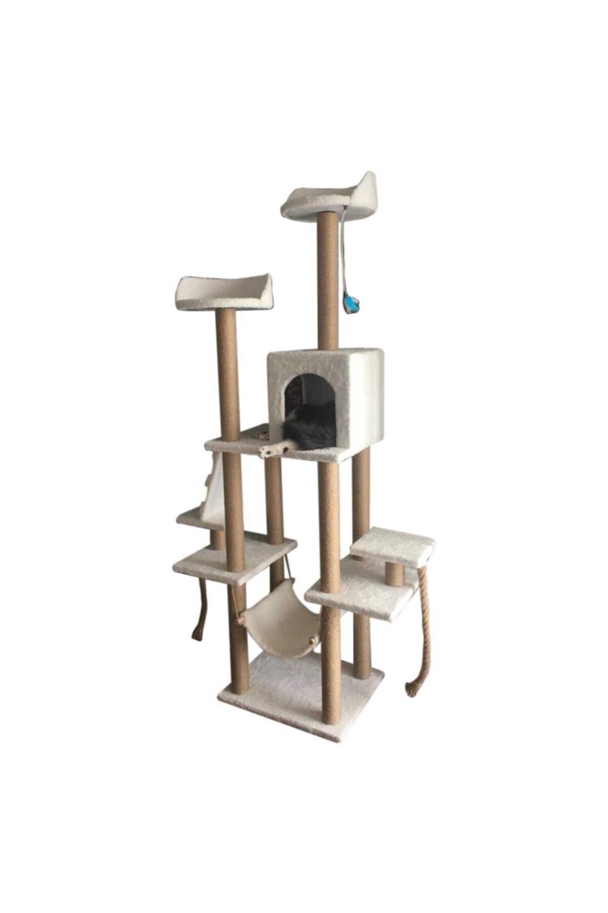pethomealpi-Castle Multi-Storey Nest Cat Scratching and Play Platform 2