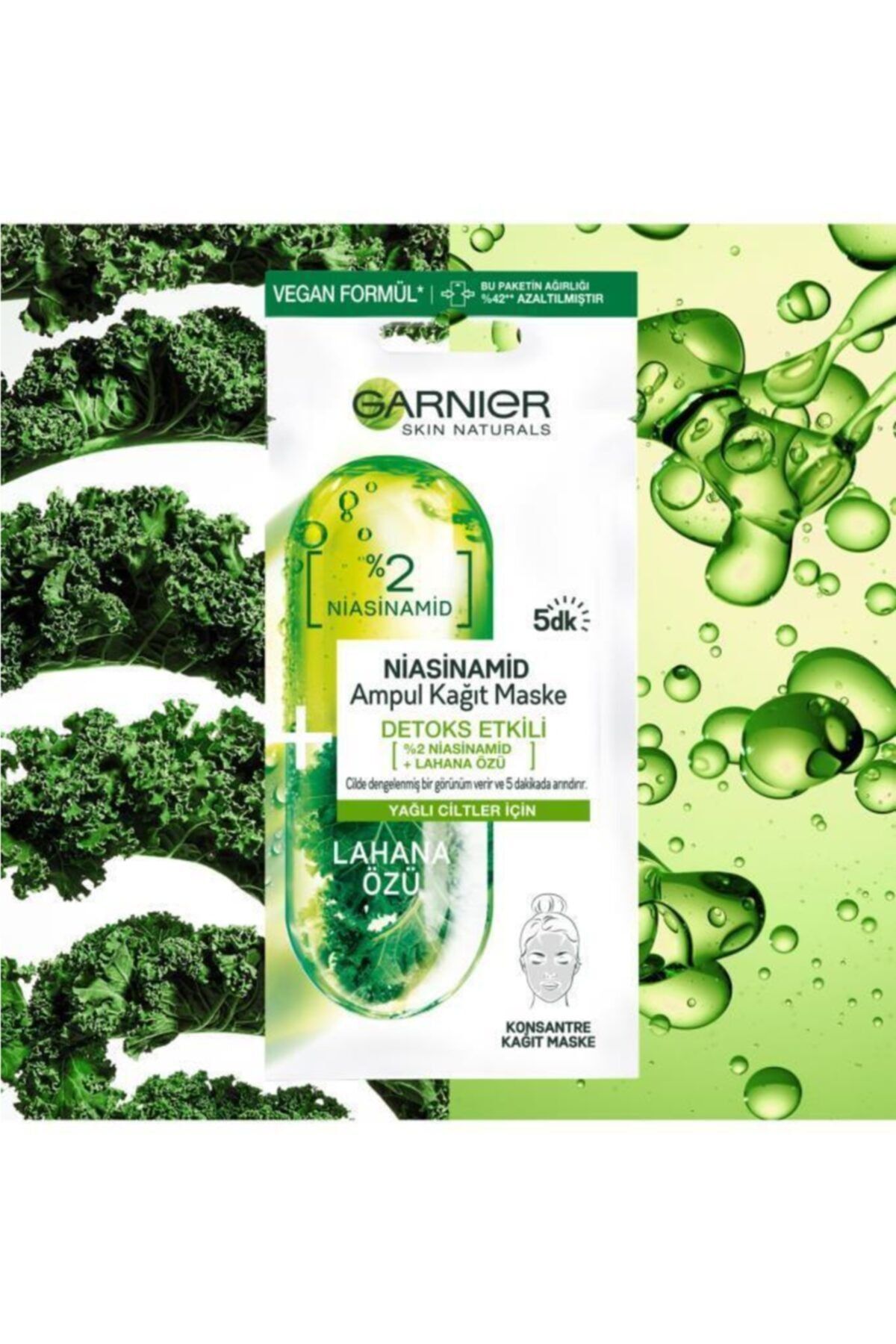 Garnier Niacinamide Detoks Etkili Ampul Kağıt Maske 3'lü Set ZO8605
