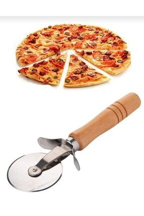 Ahşap Saplı Çelik Bıçaklı Pizza Kesici 5230361