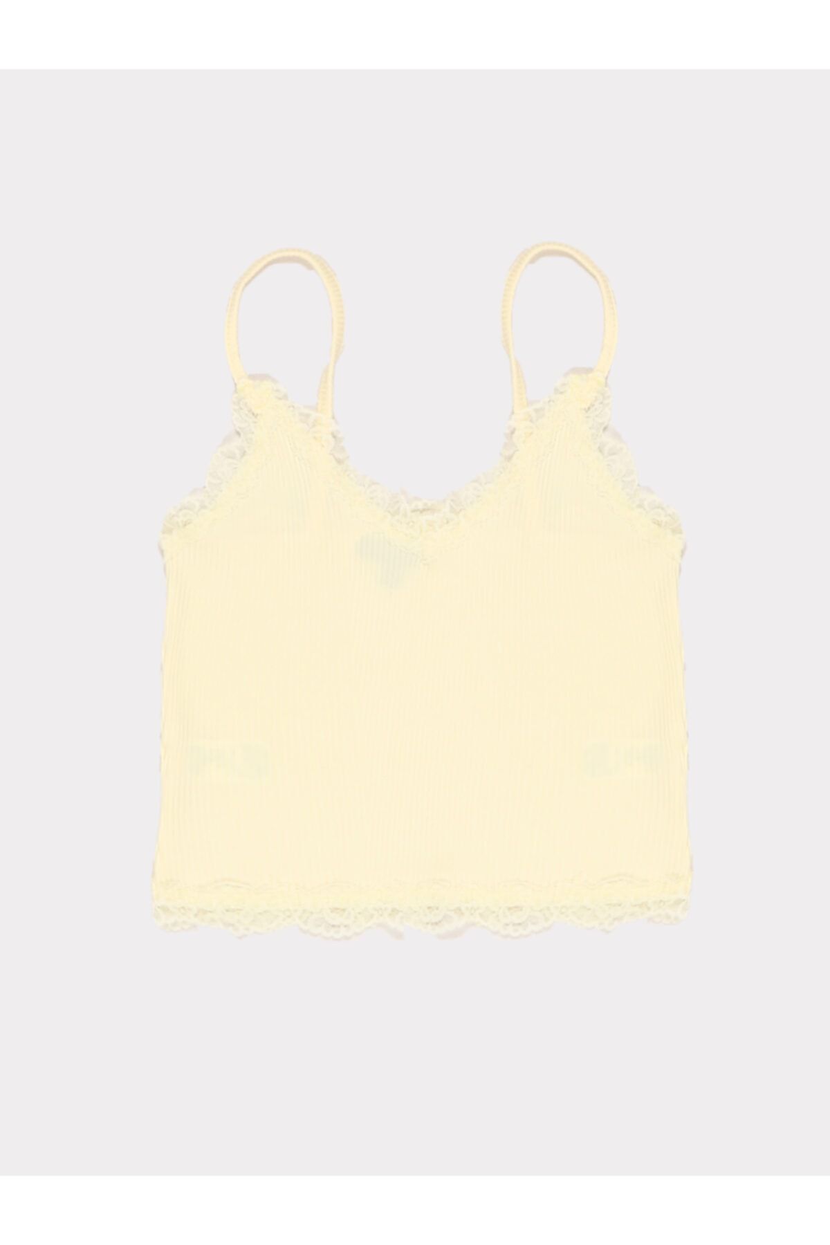 Madame Moss-Yellow String Strap Lace Undershirt 4321-015 1